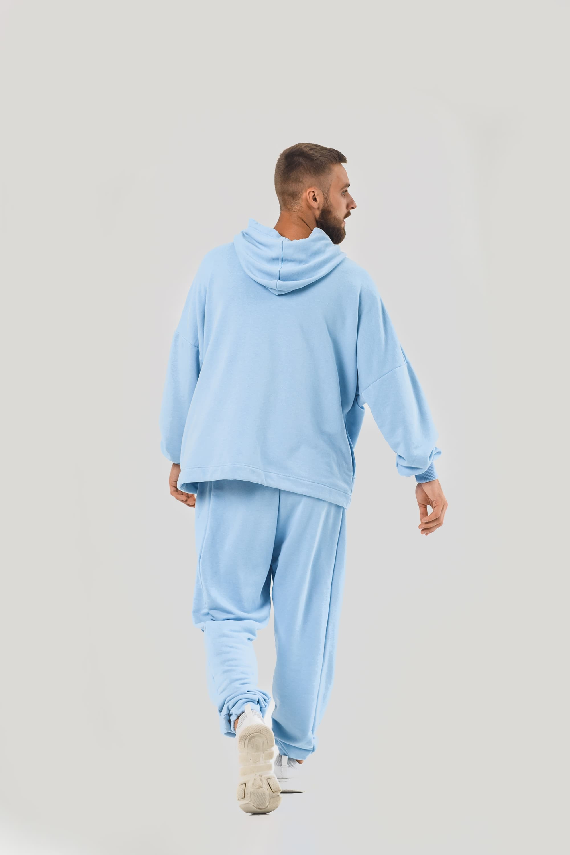The suit is blue