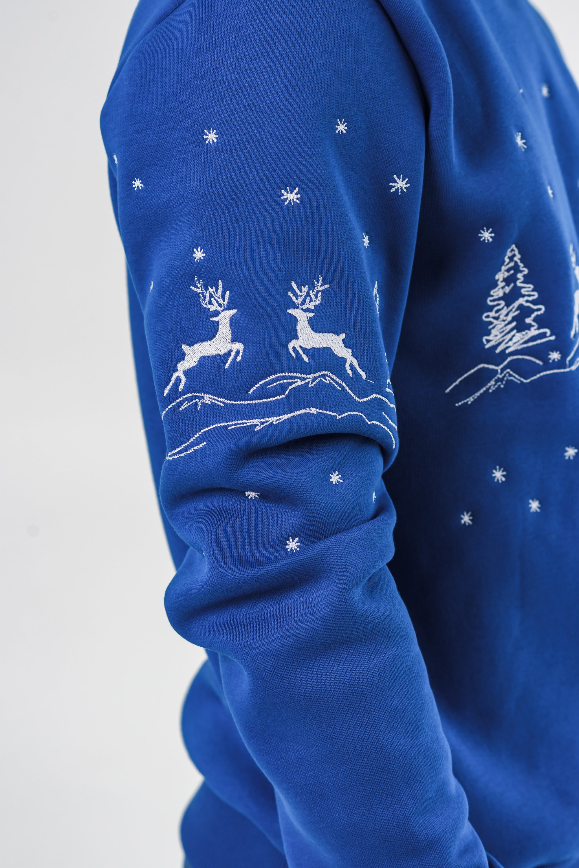 Male New Year's sweatshirt with deer
