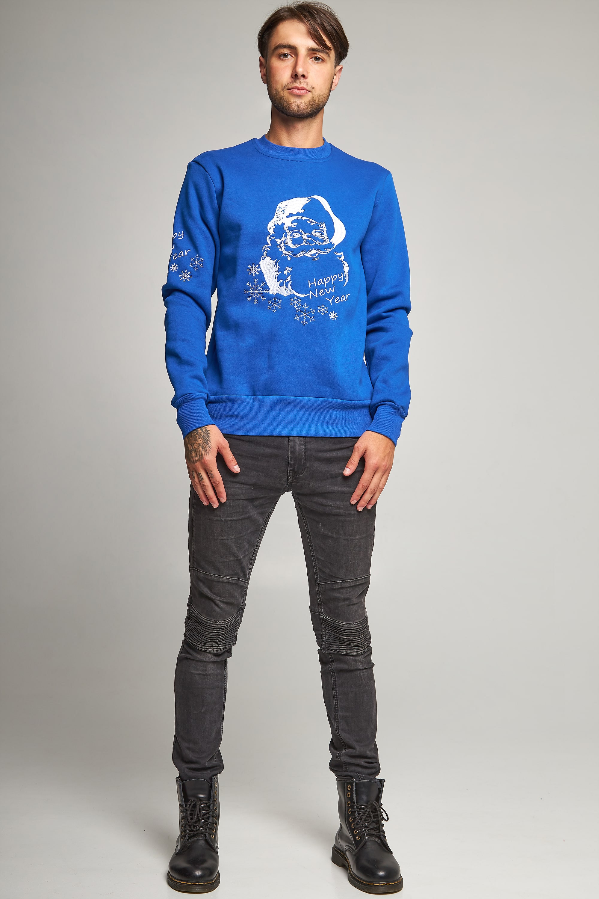New Year's men's sweatshirt with Santa Claus 2