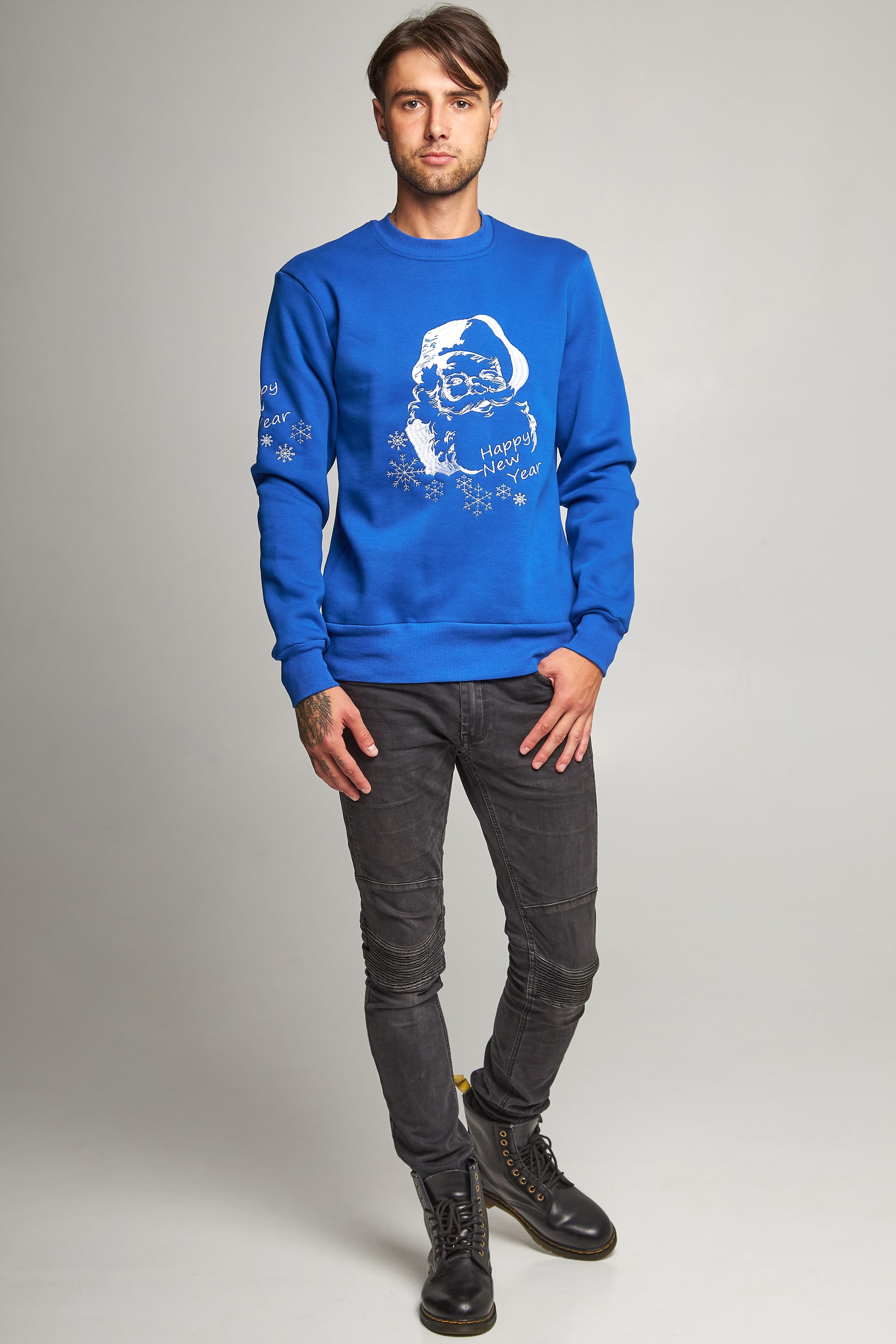 New Year's men's sweatshirt with Santa Claus 2