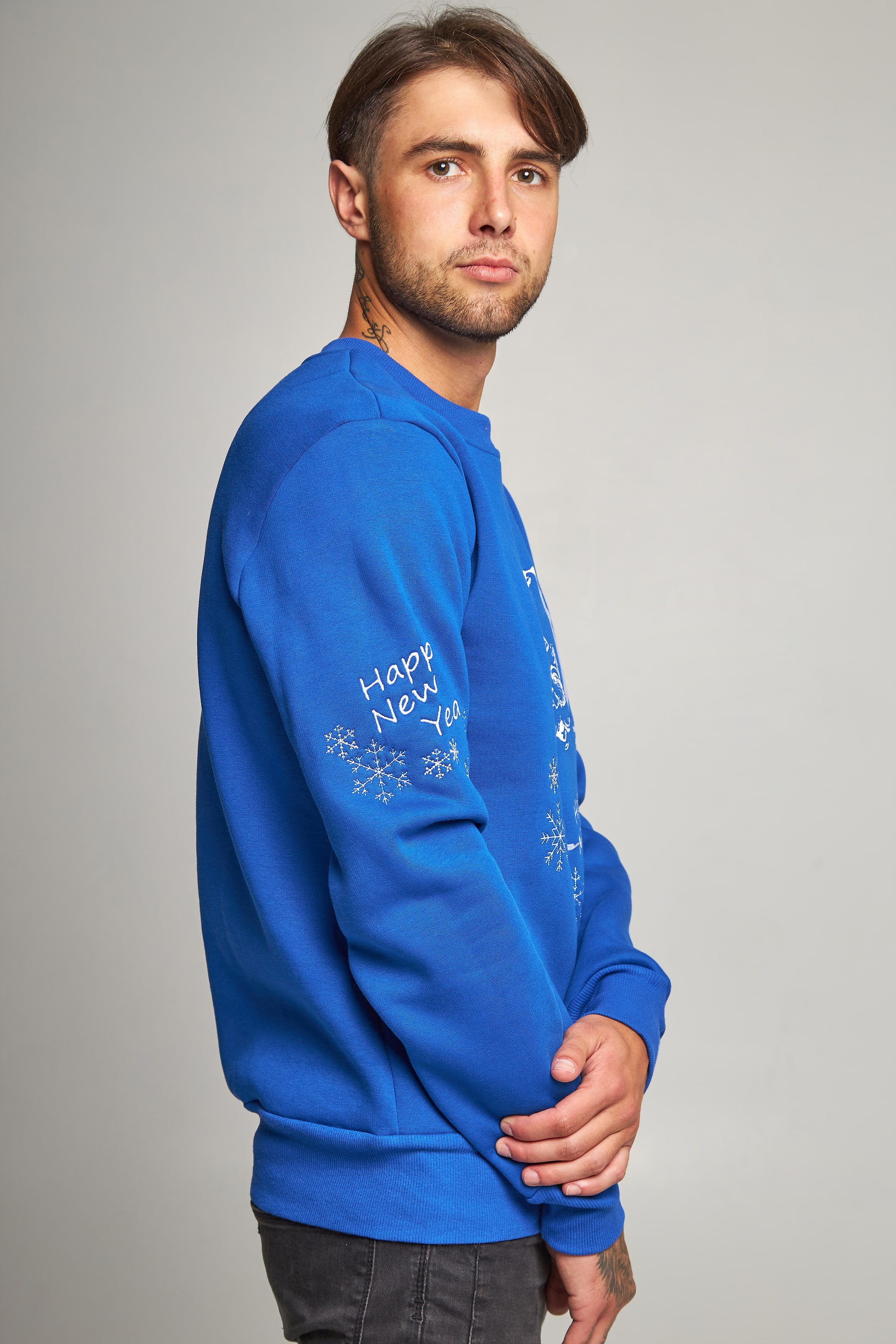 New Year's men's sweatshirt with Santa Claus 2