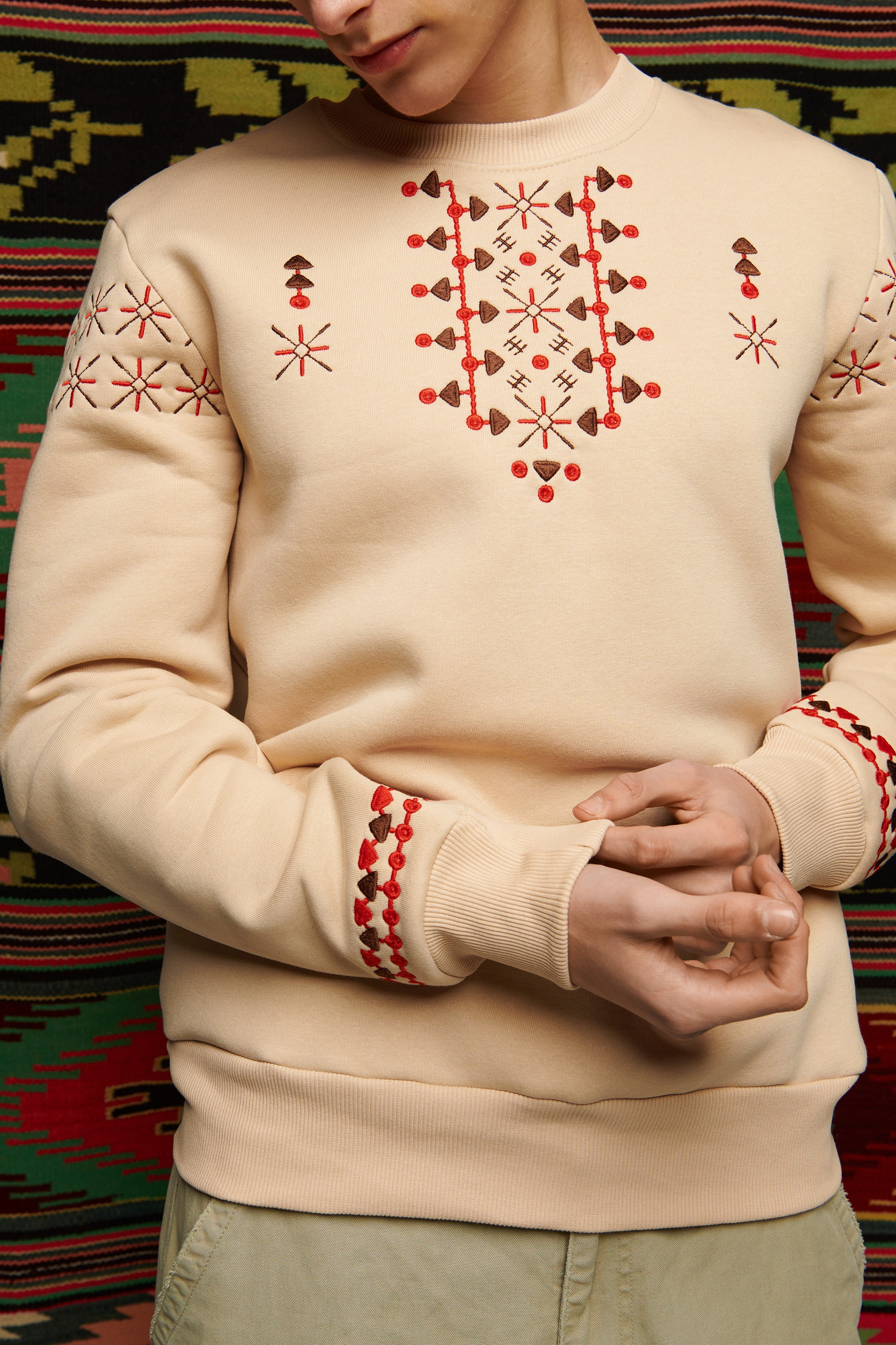 Men's Beige Christmas Sweatshirt