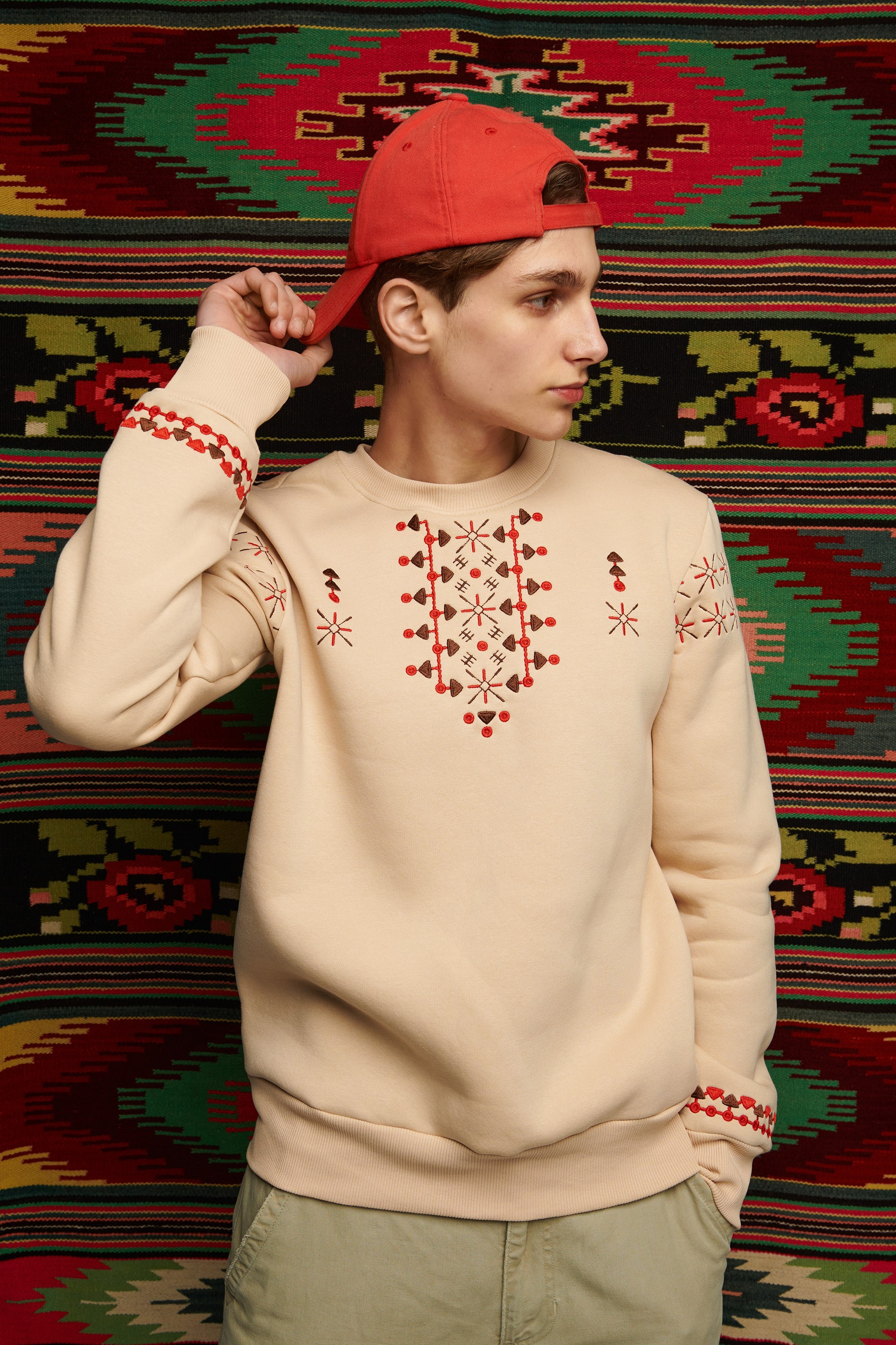 Men's Beige Christmas Sweatshirt