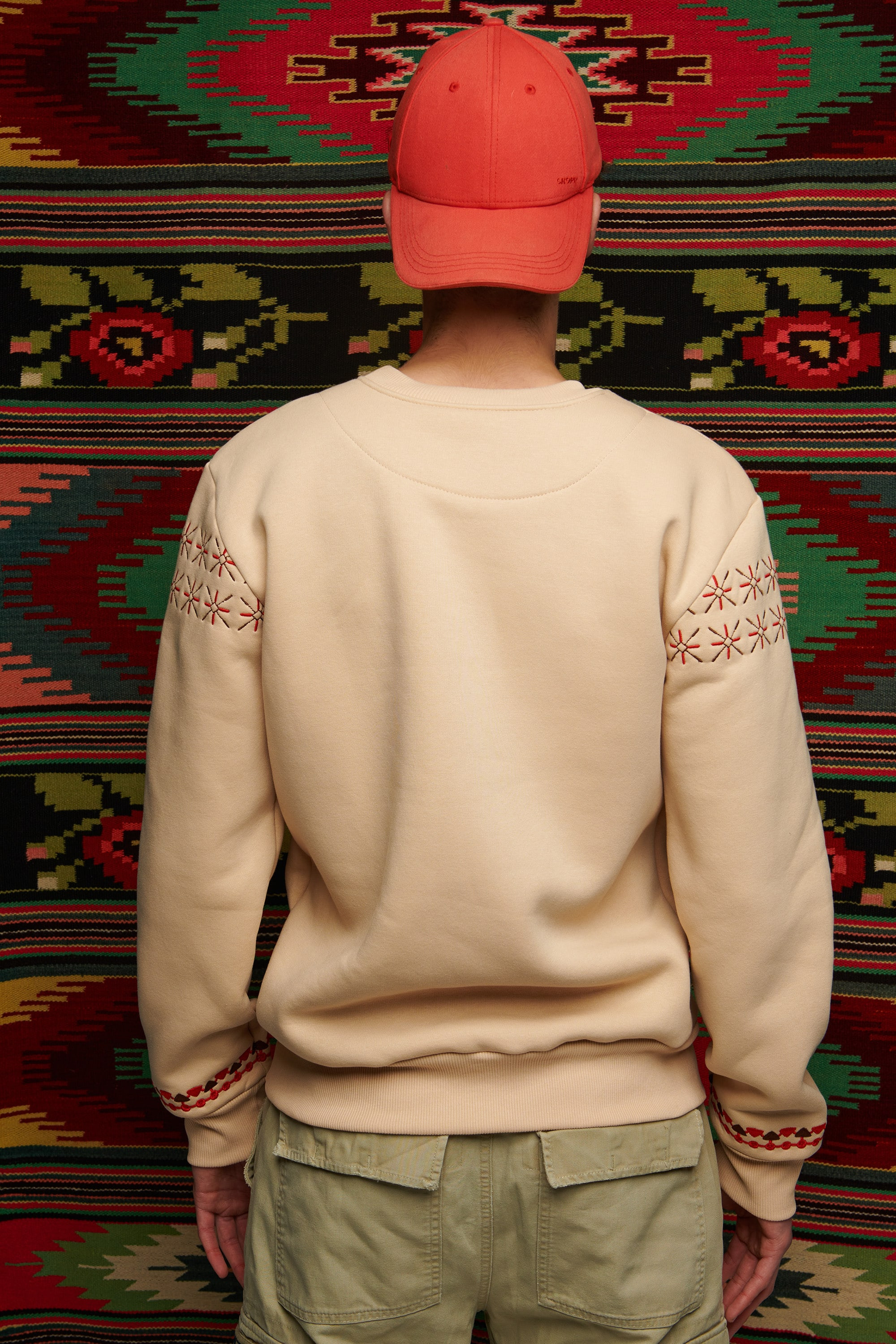 Men's Beige Christmas Sweatshirt | S