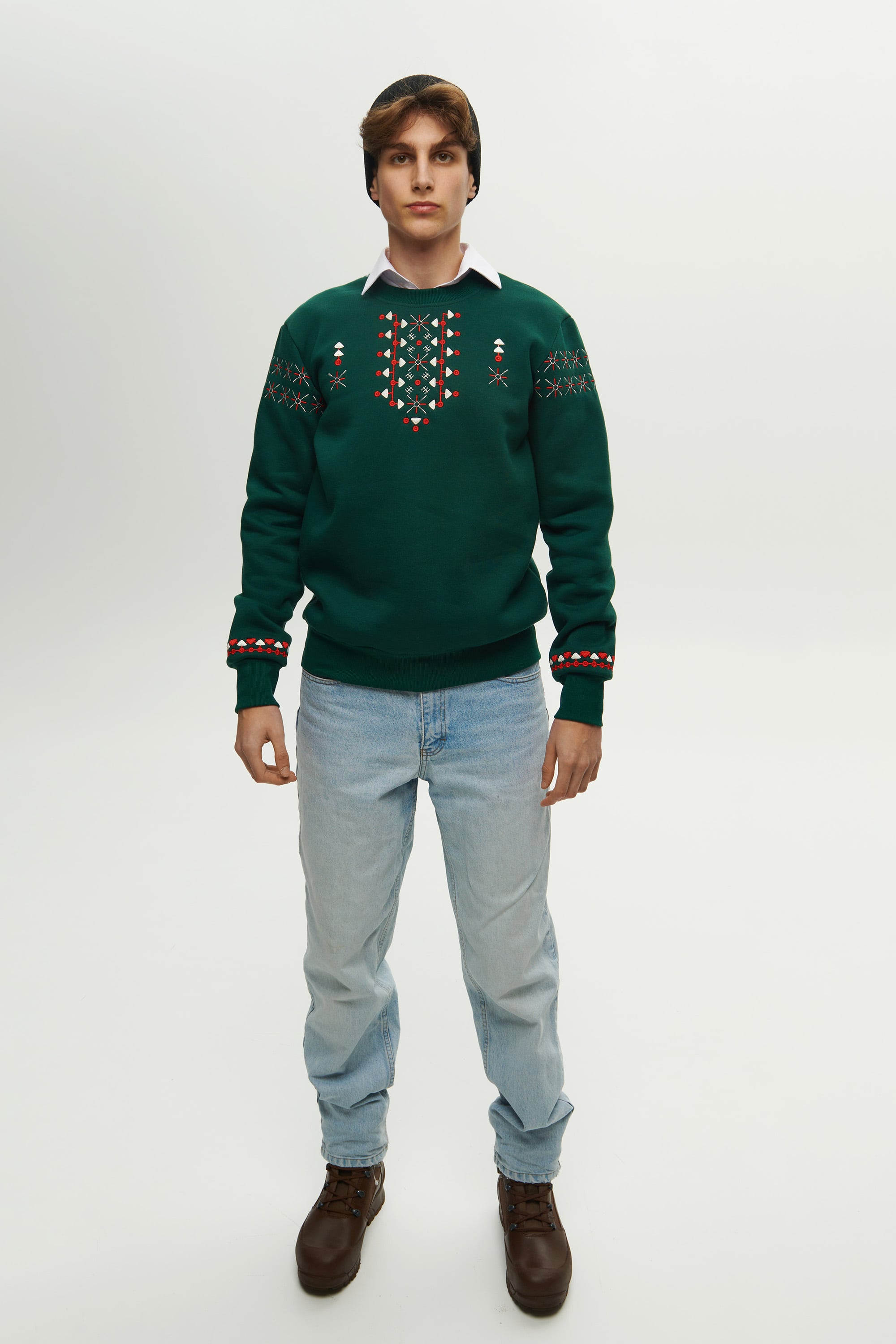 Men's green Christmas Sweatshirt | S