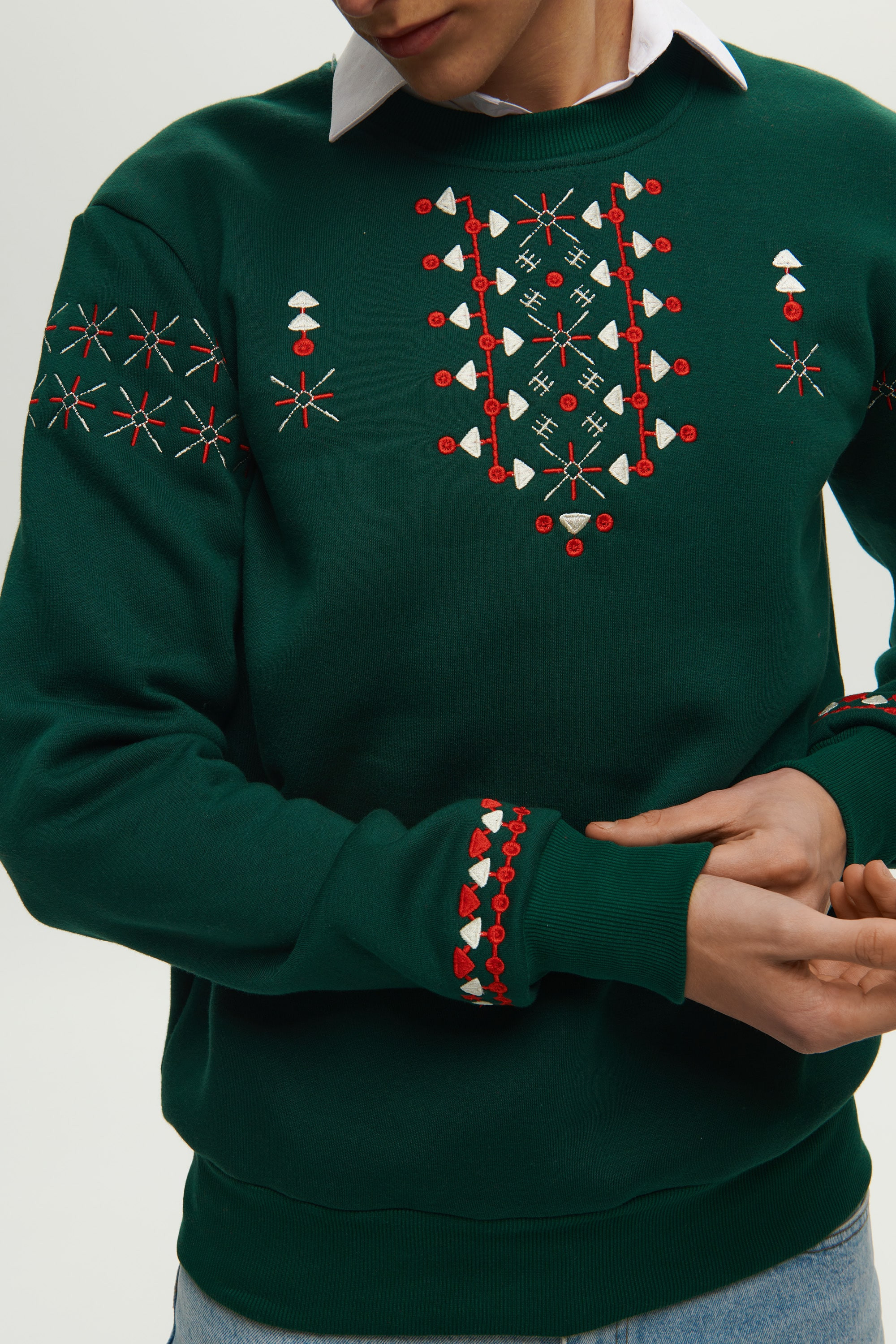 Men's green Christmas Sweatshirt | S
