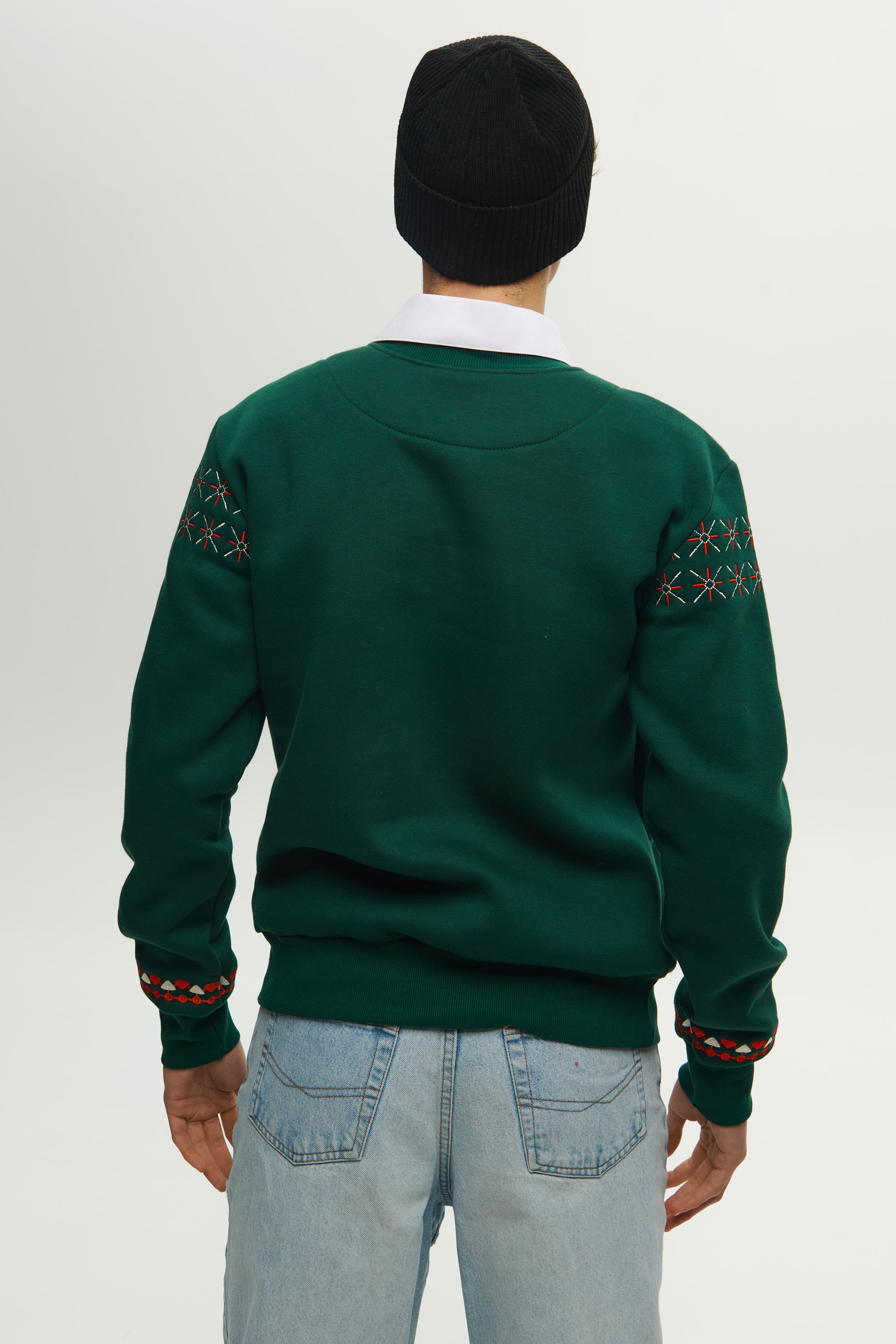 Men's green Christmas Sweatshirt | S