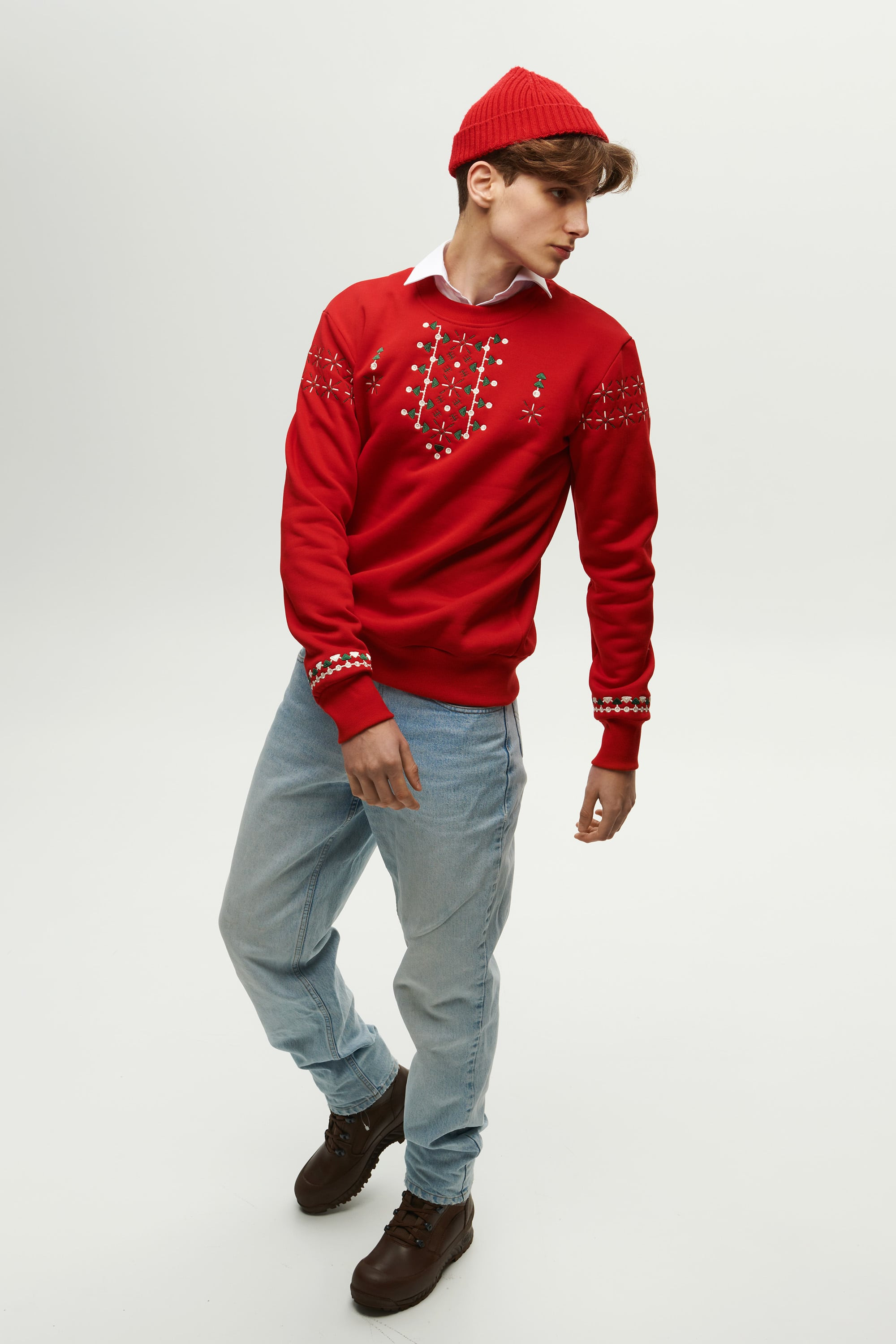 Men's Red Christmas Sweatshirt | S