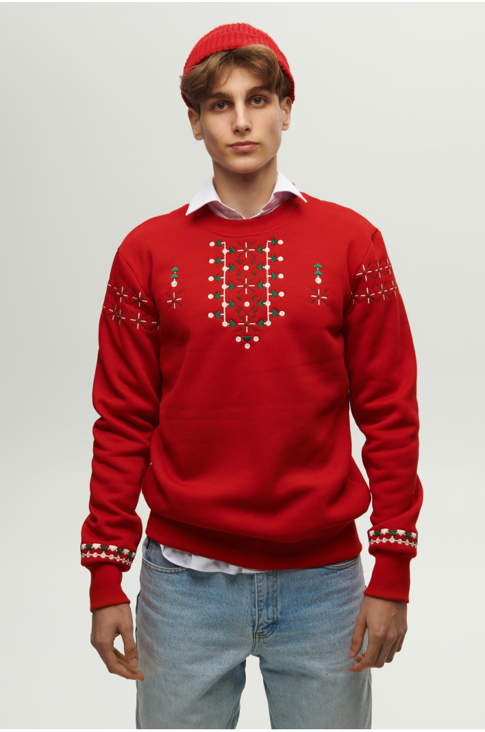 Men's Red Christmas Sweatshirt | S