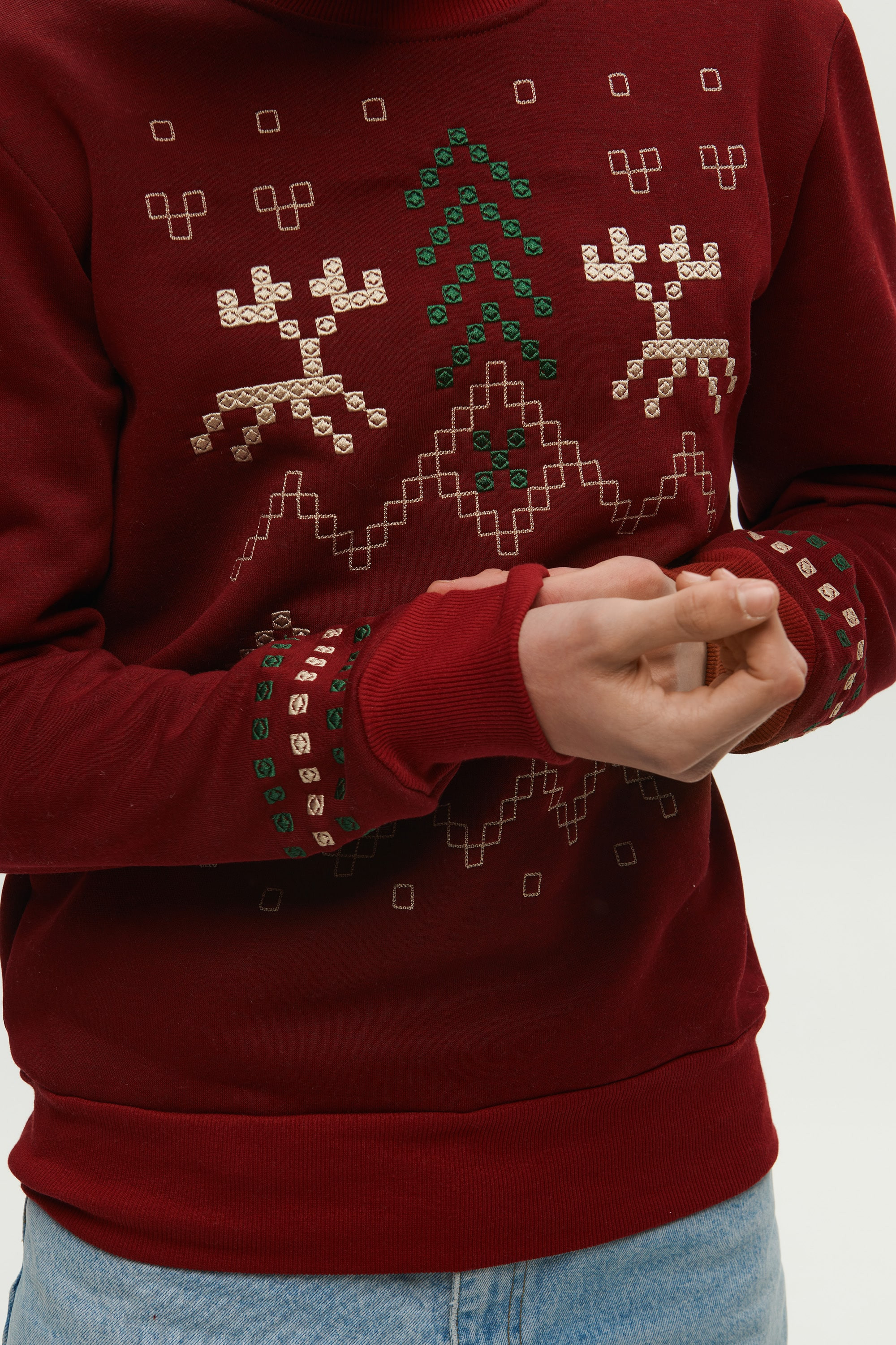 Men's burgundy sweatshirt December | S