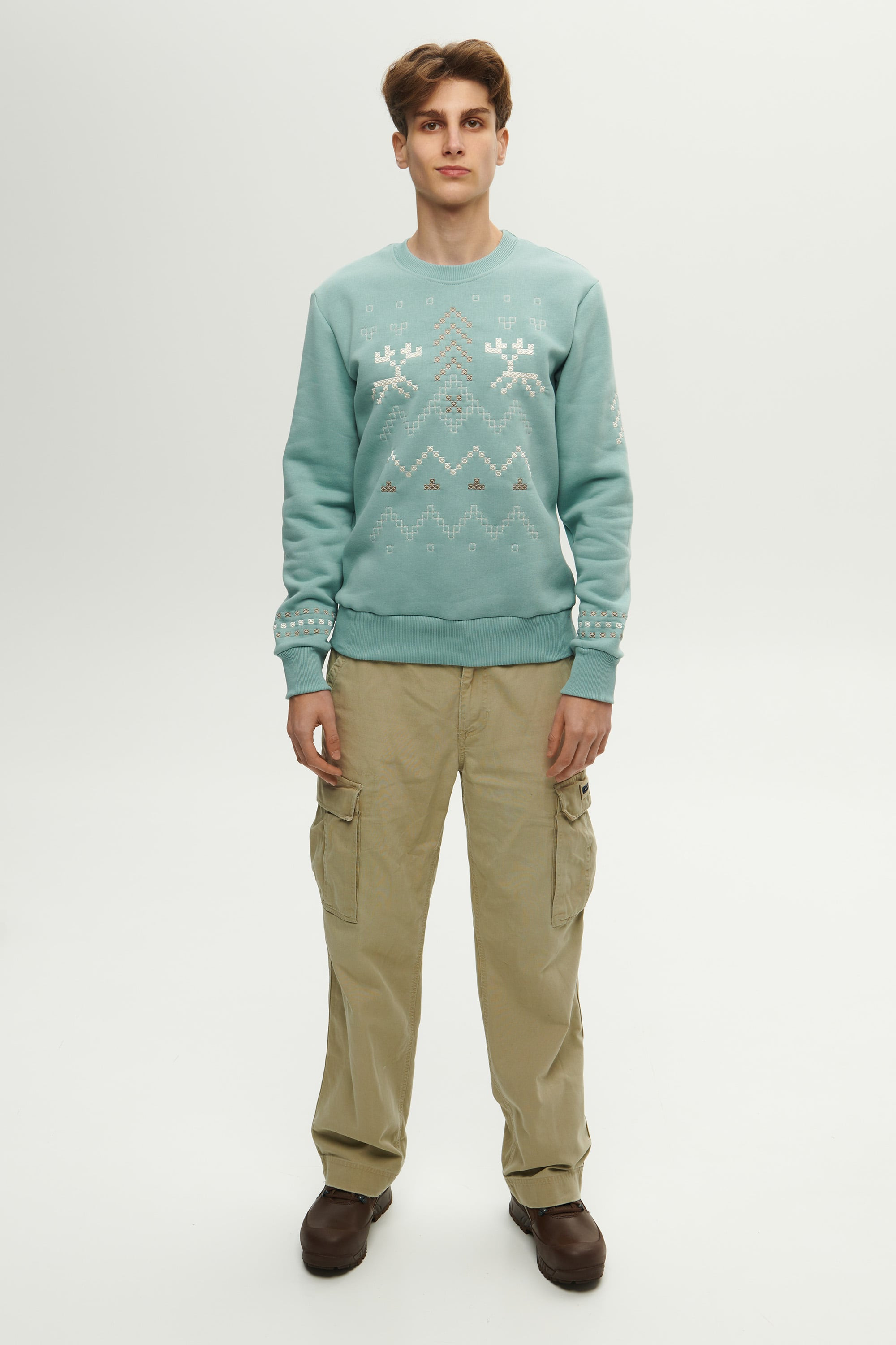 Men's blue sweatshirt December | S