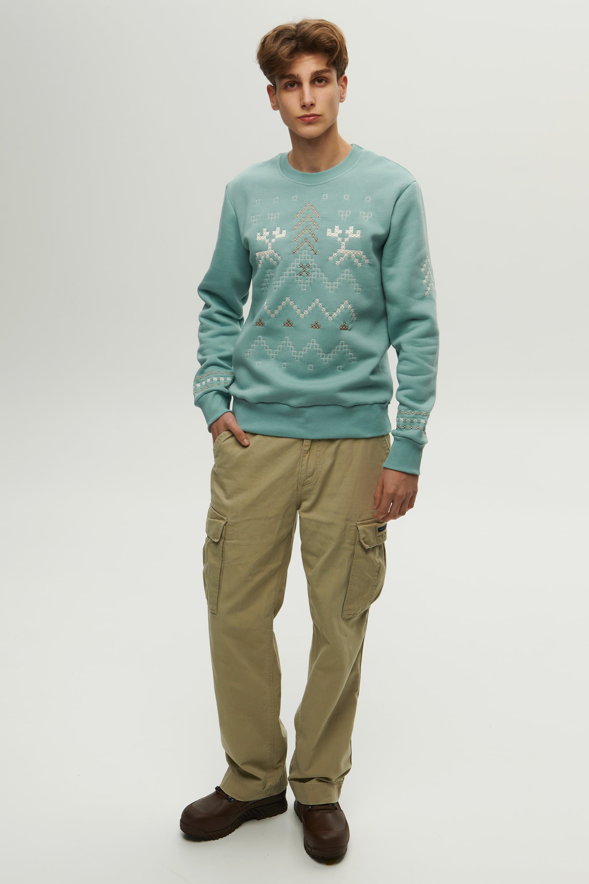 Men's blue sweatshirt December | S
