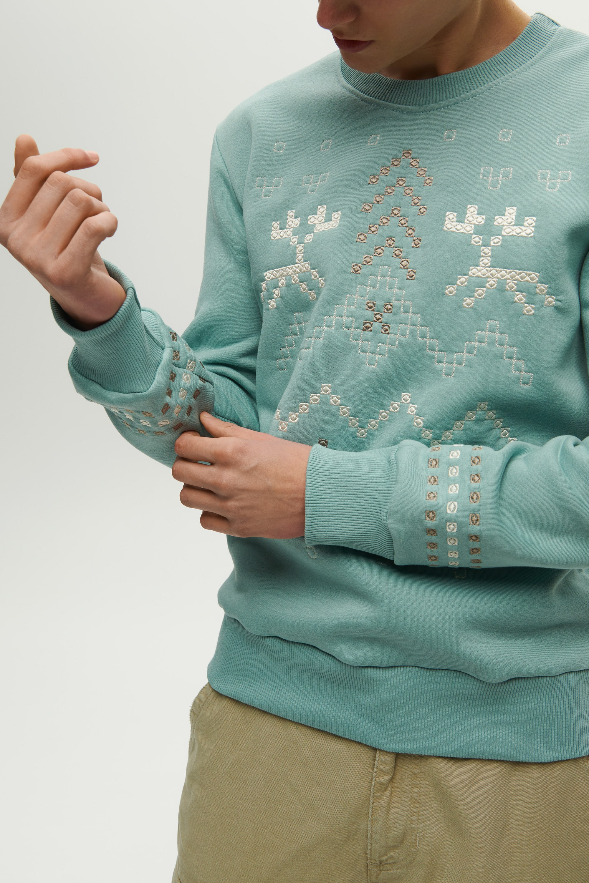 Men's blue sweatshirt December | S