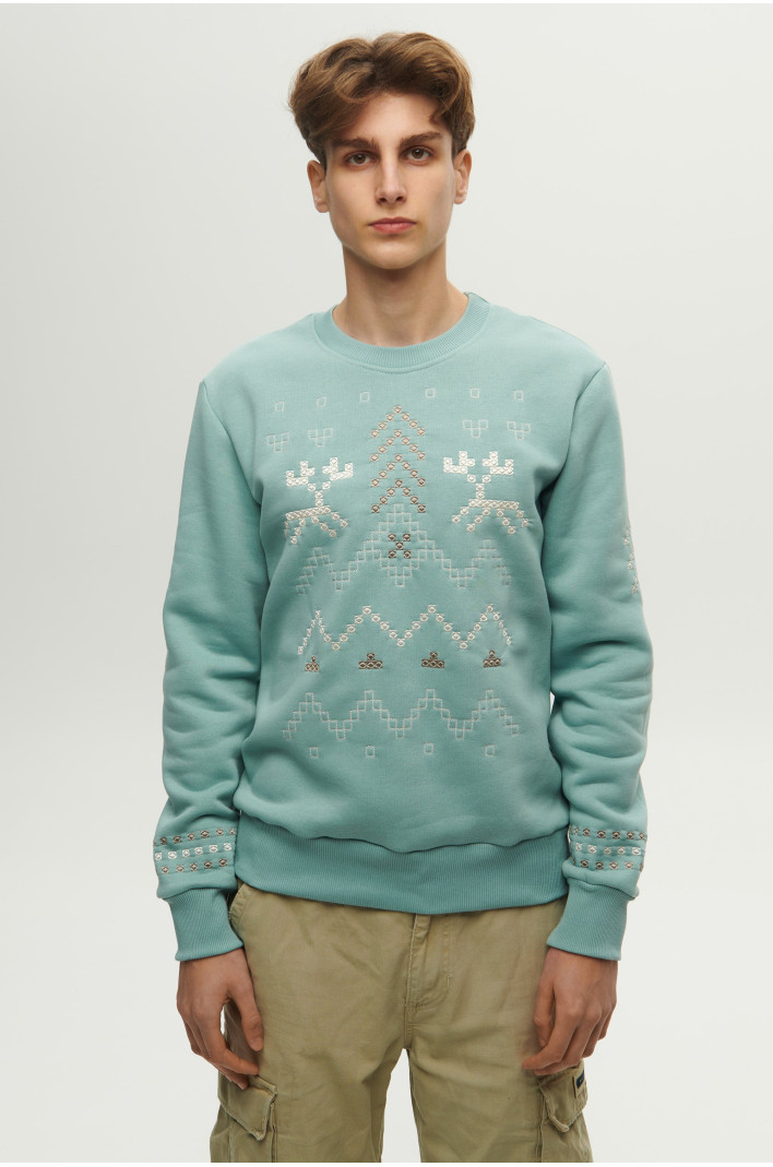 Men's blue sweatshirt December | S