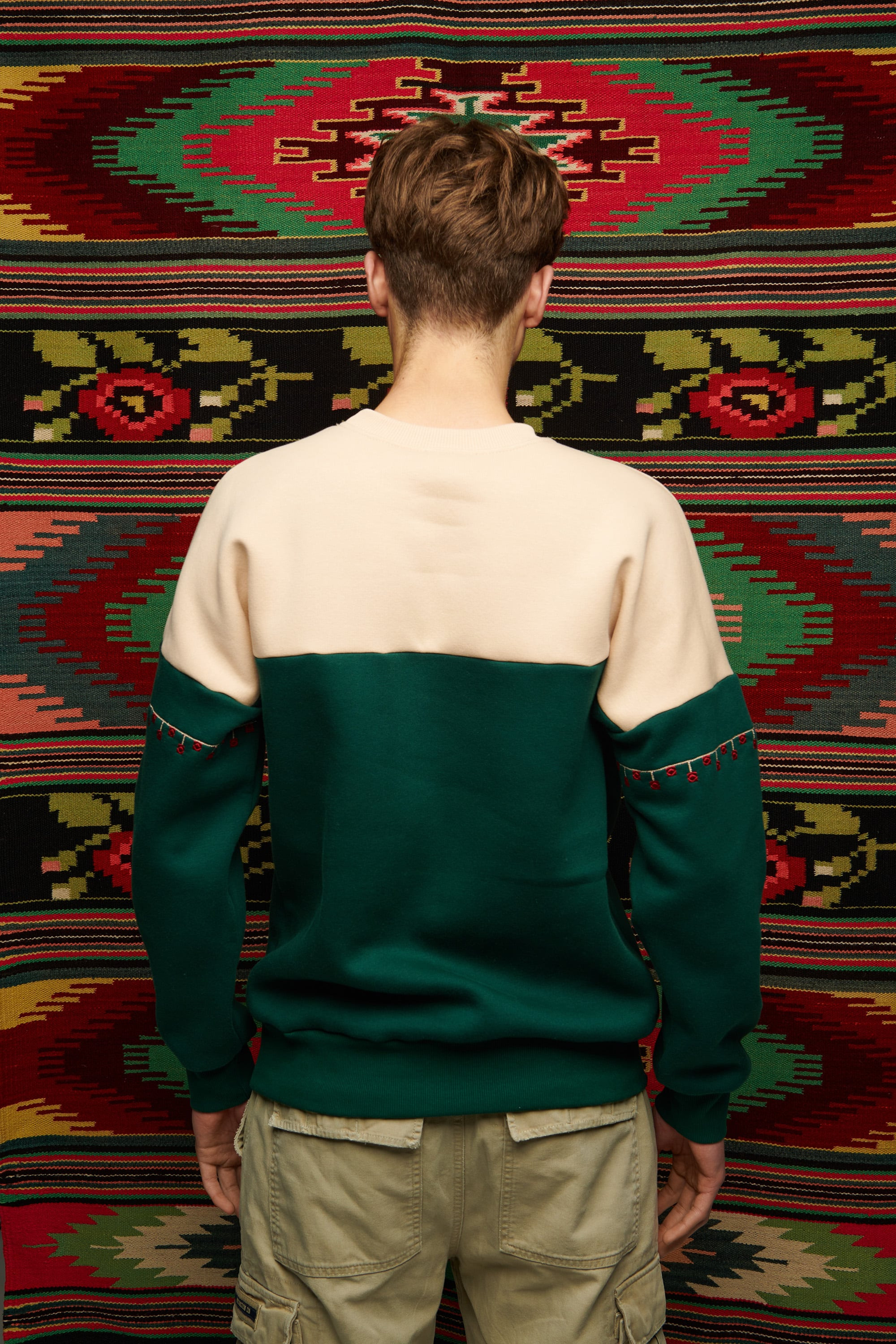 Men's green sweatshirt December 1 | S
