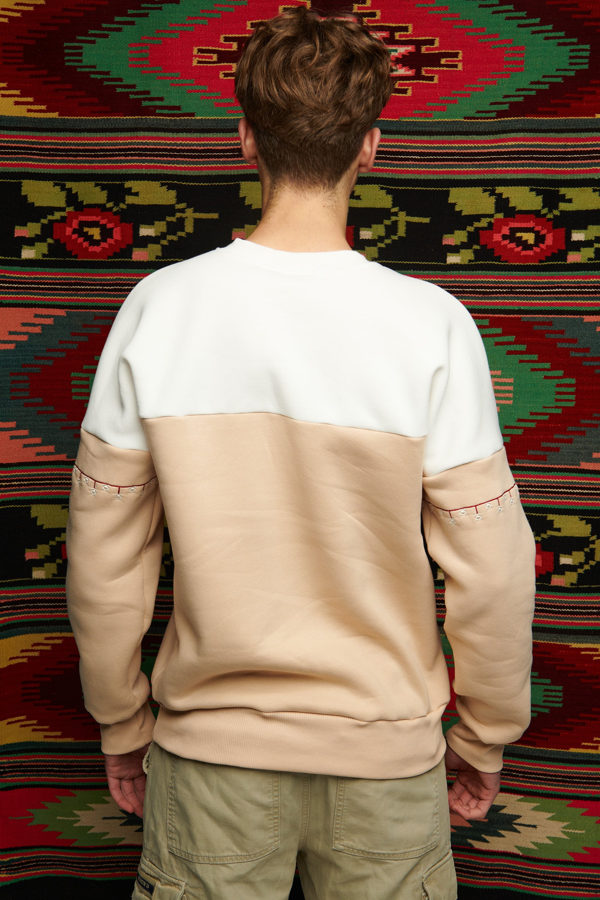 Men's beige sweatshirt December 3 | S