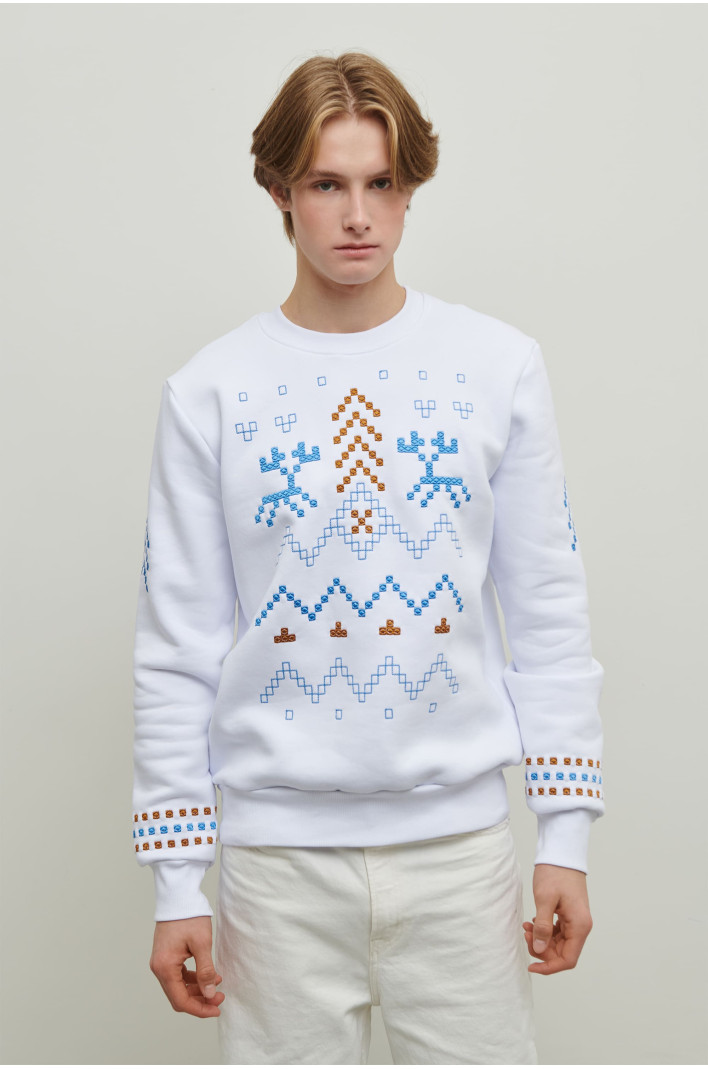 Men's beige sweatshirt December 5 | S