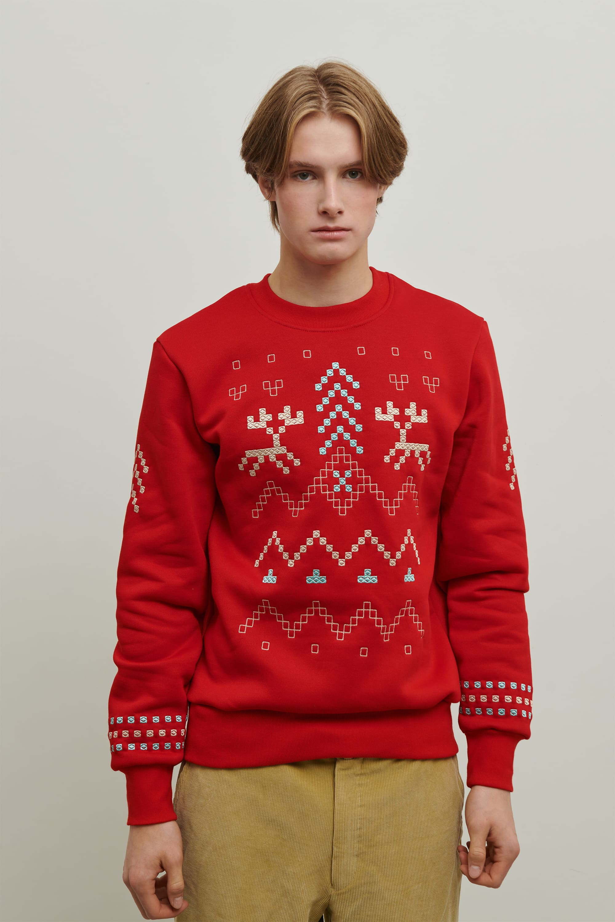 Men's red sweatshirt December 4