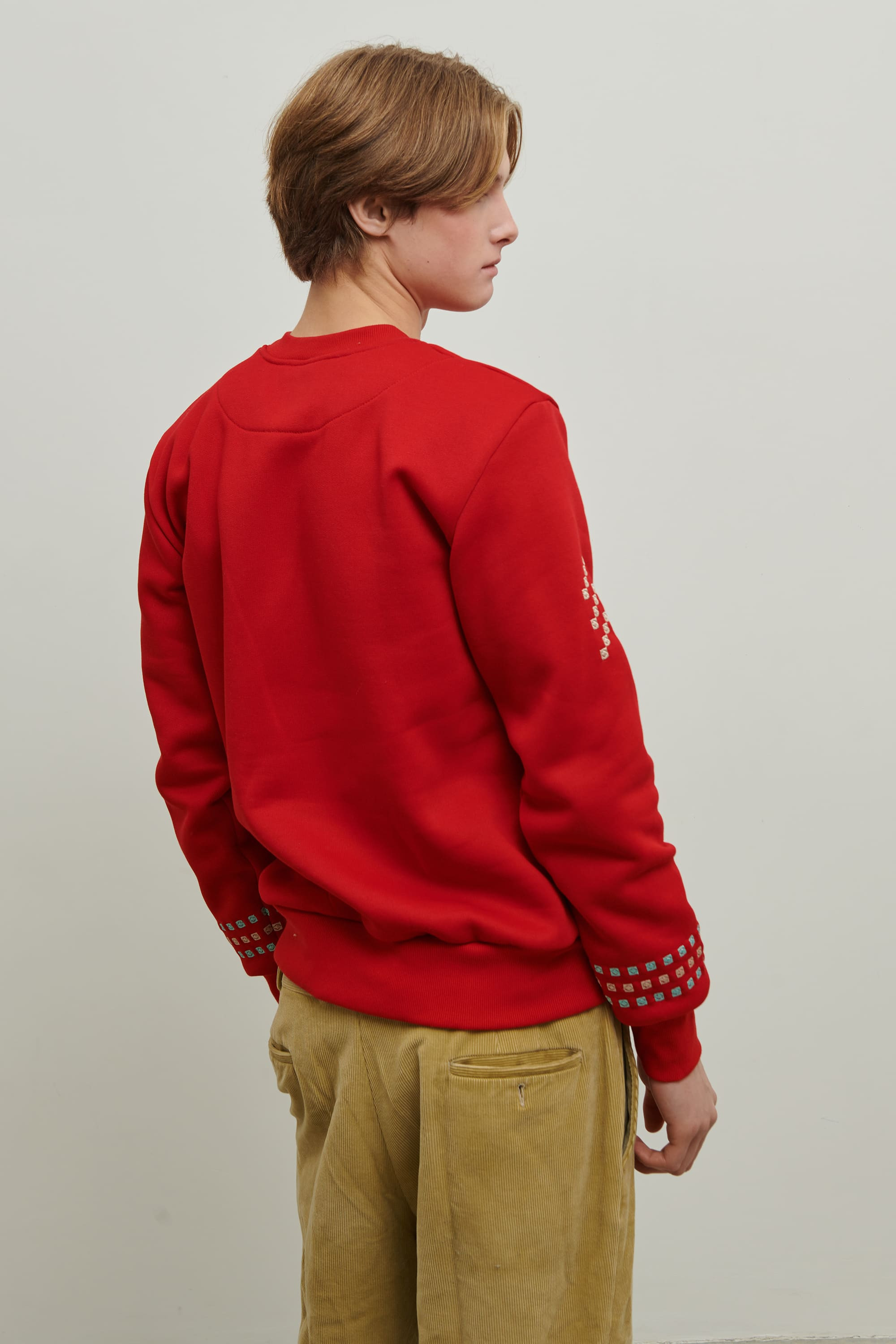 Men's red sweatshirt December 4