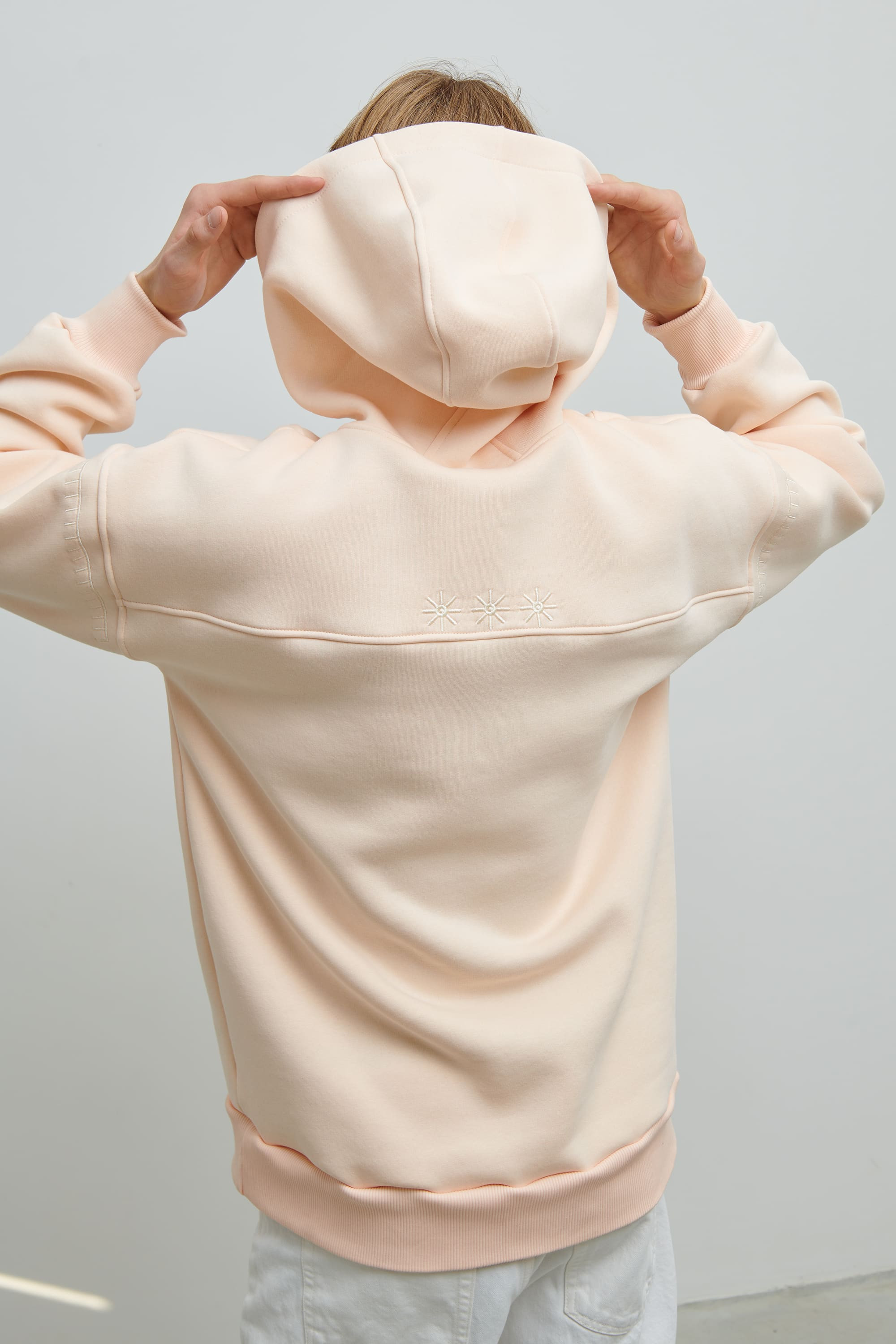 Men's beige hoodie Poltava prinyky | S