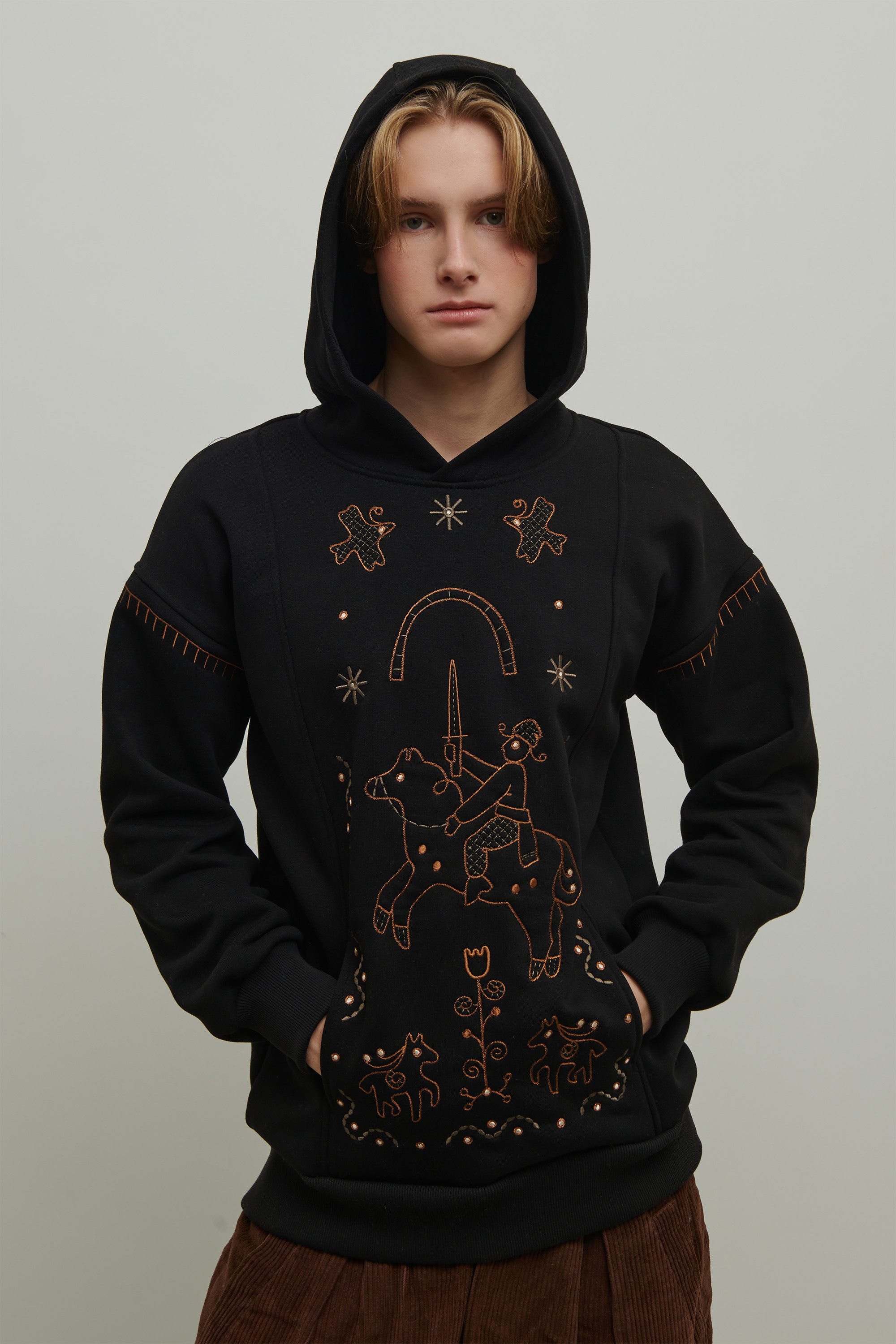 Men's black hoodie Poltava prinyky