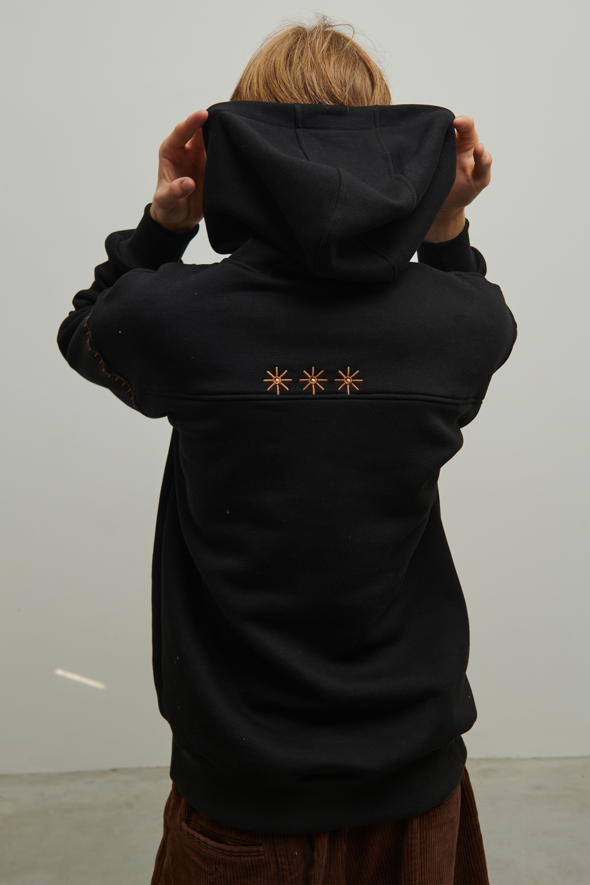 Men's black hoodie Poltava prinyky | S