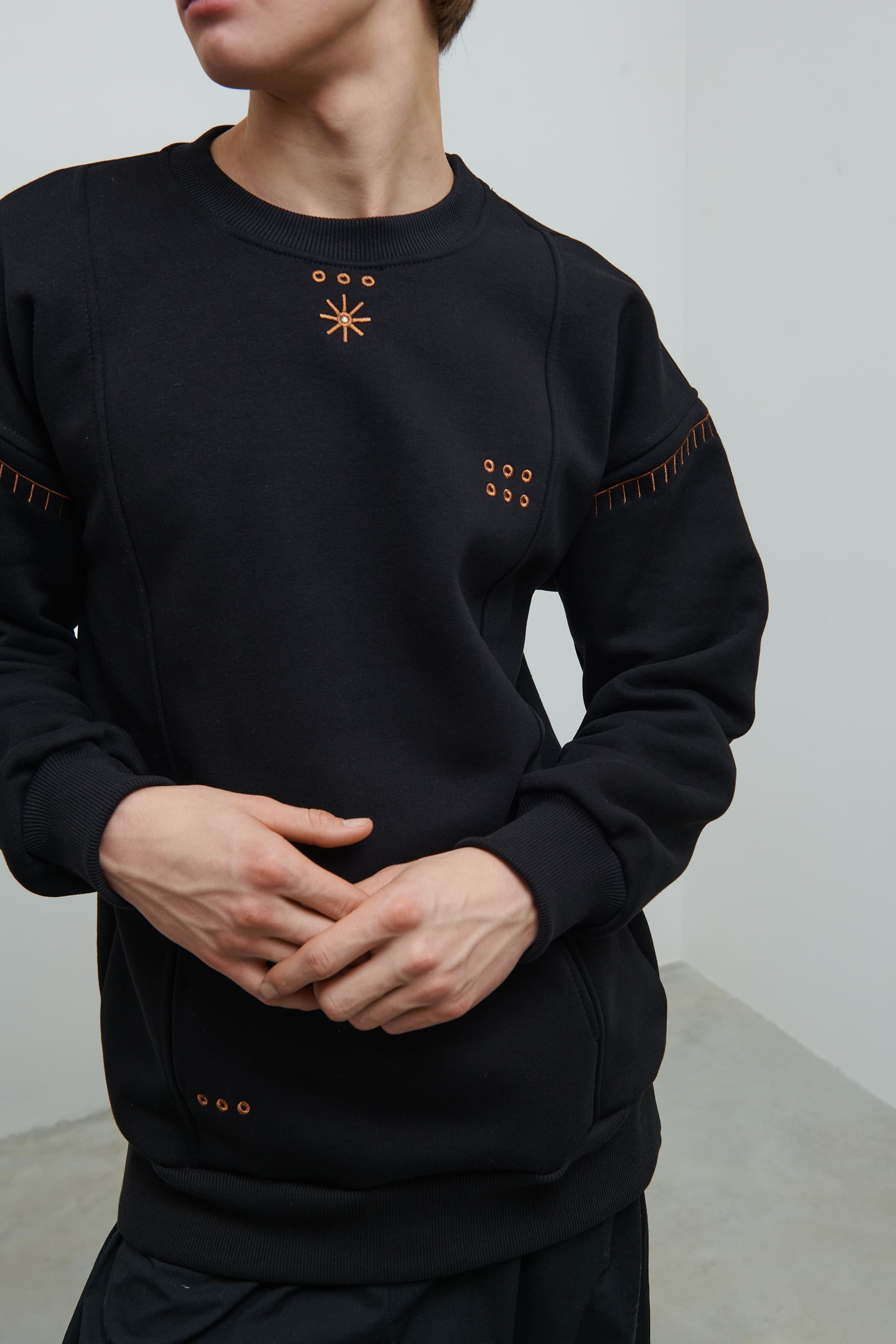 Men's black sweatshirt Star | S
