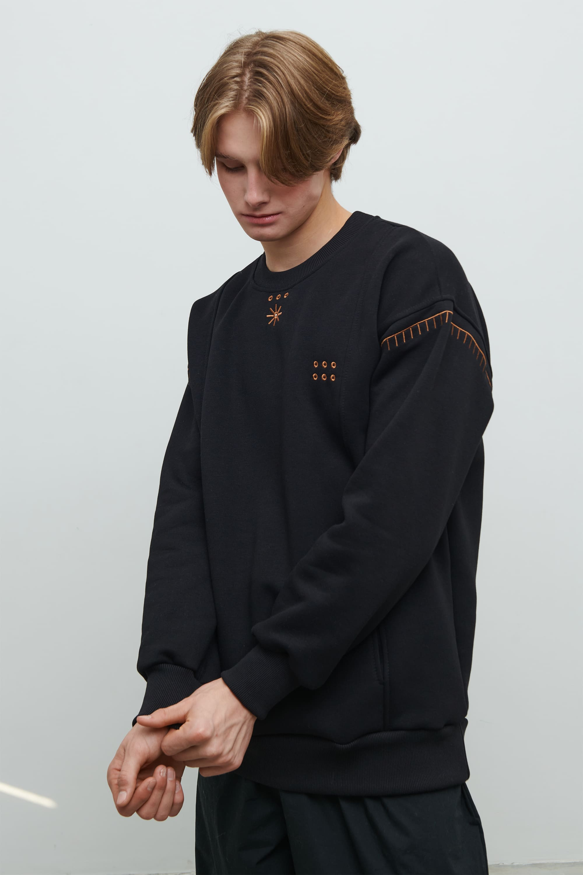 Men's black sweatshirt Star