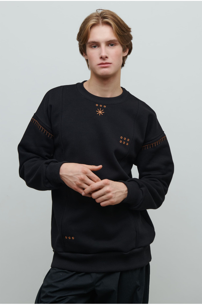 Men's black sweatshirt Star | S