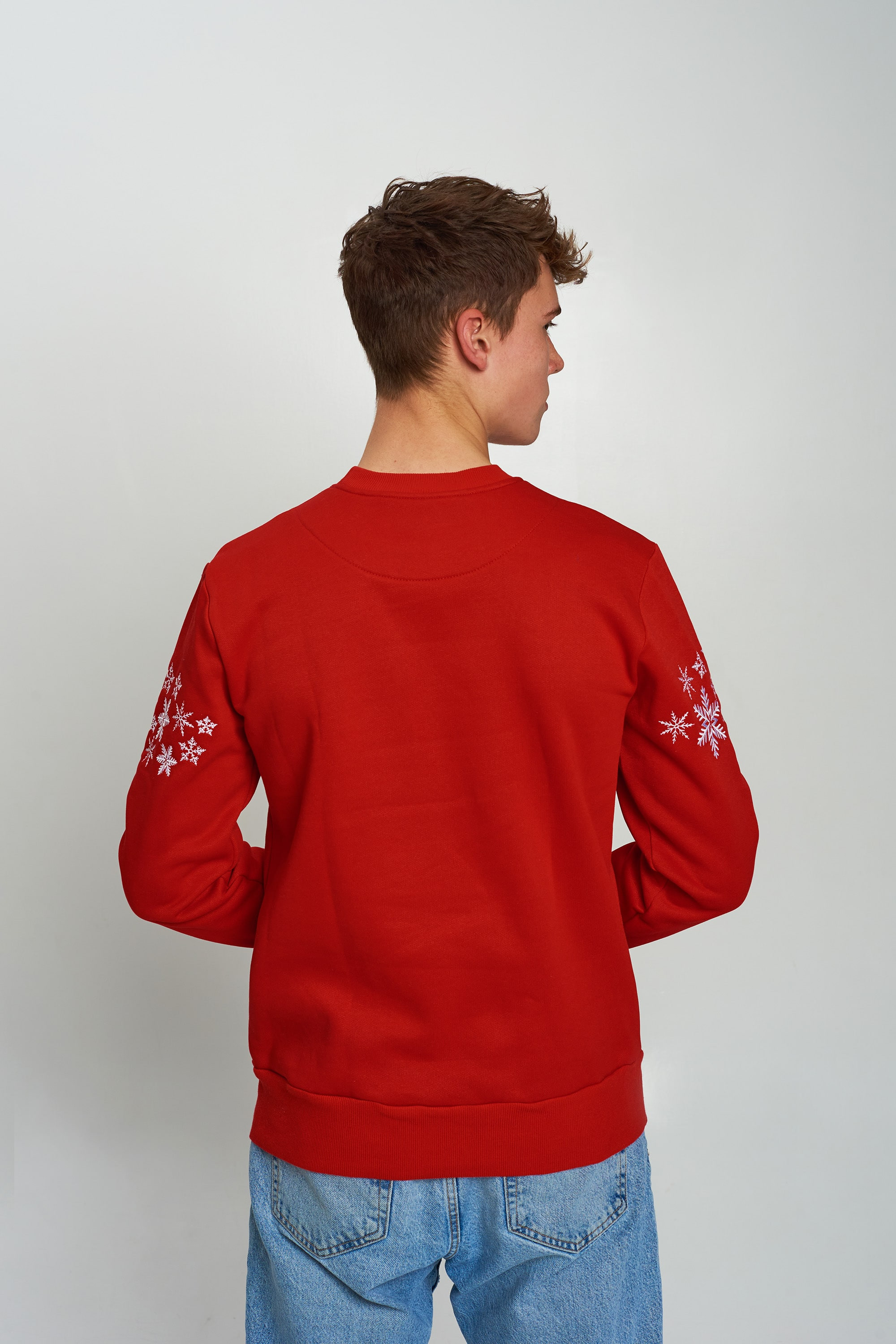 New Year's men's sweatshirt with deer