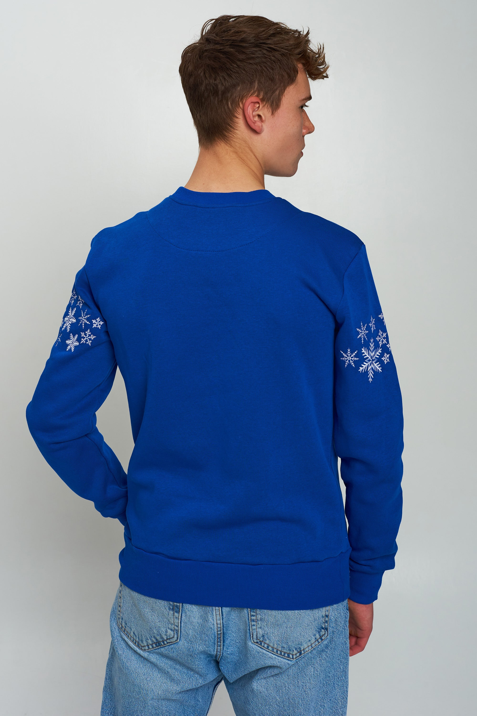 New Year's men's sweatshirt with deer