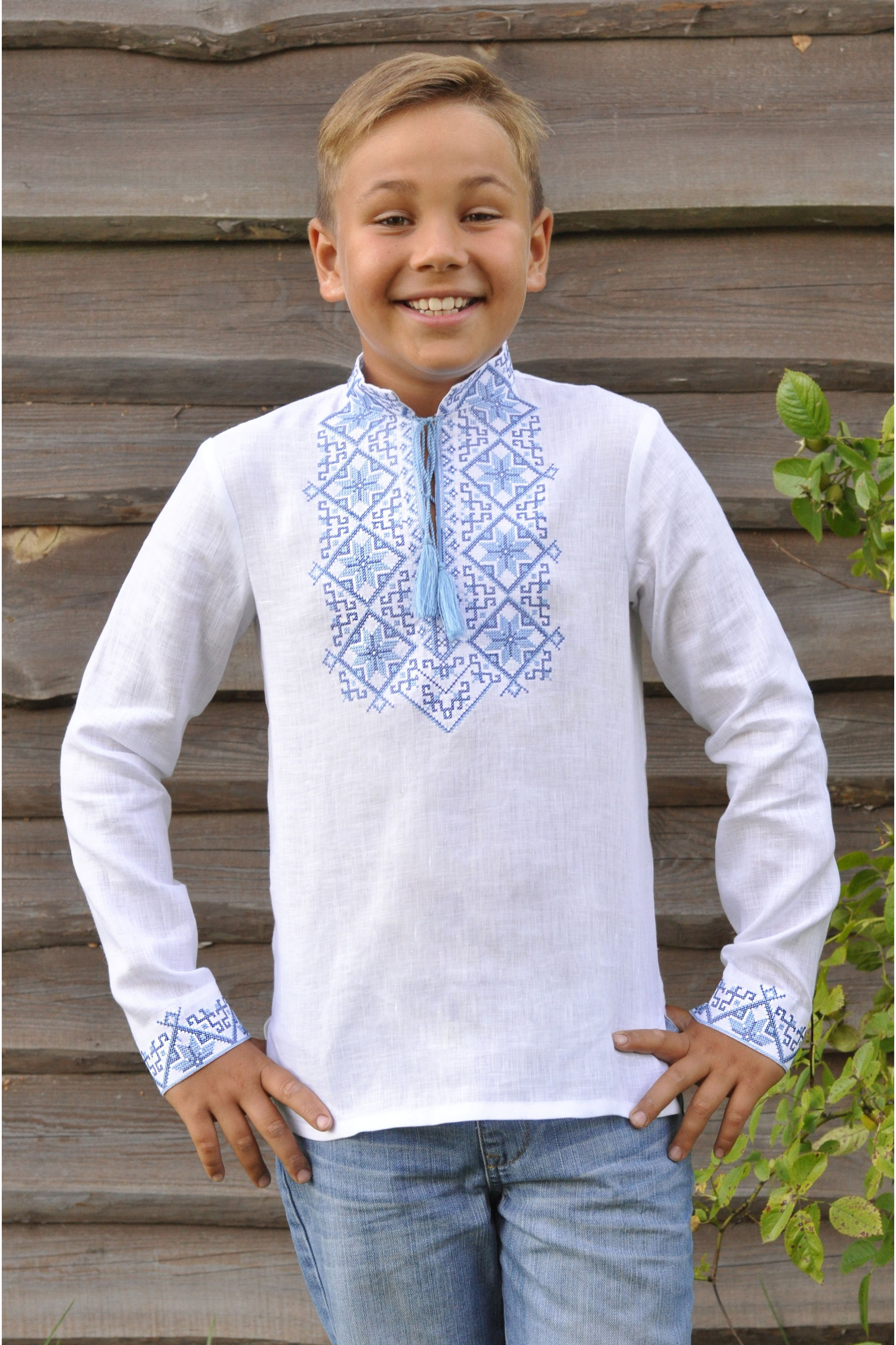 Children's embroidery for a boy