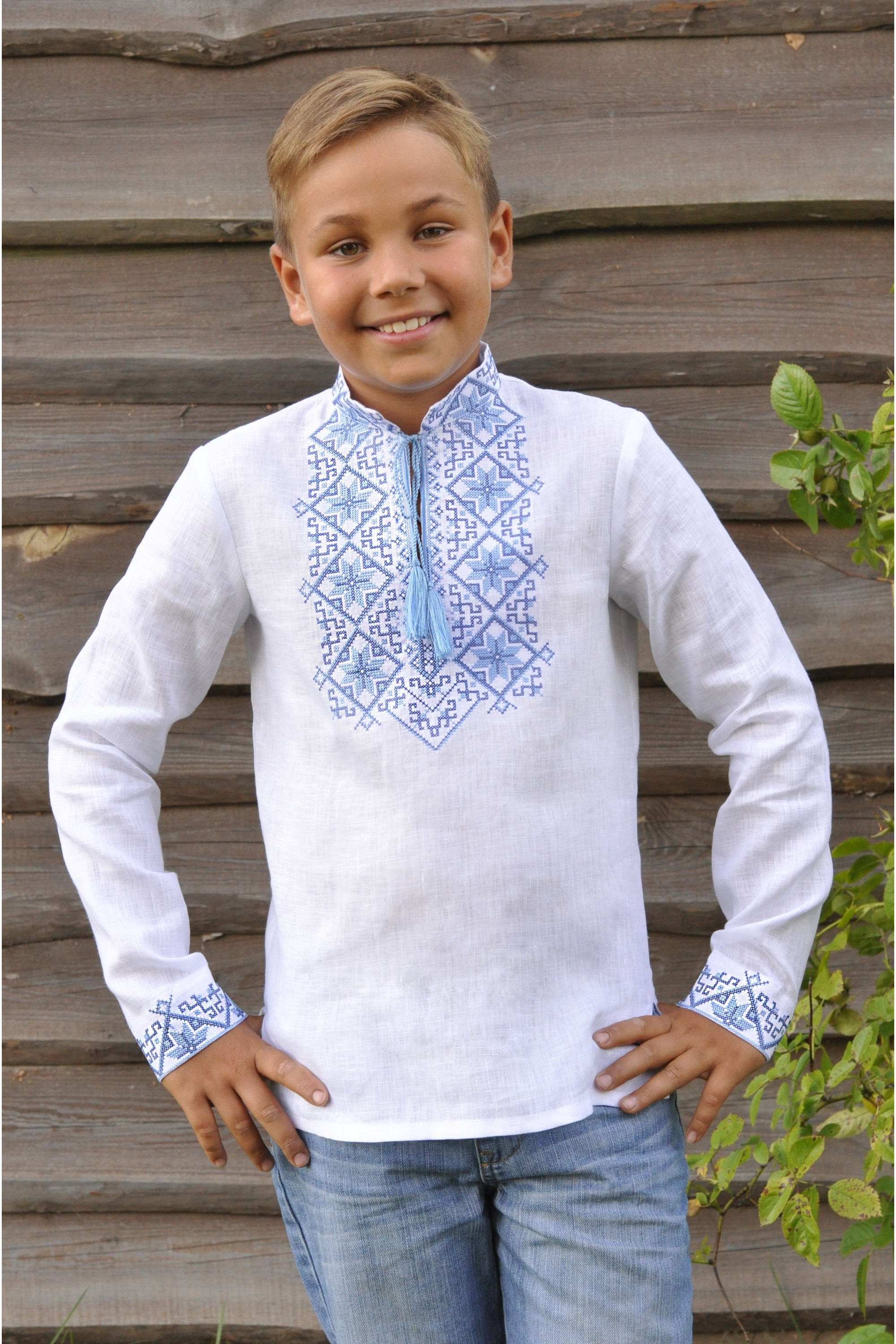 Children's embroidery for a boy