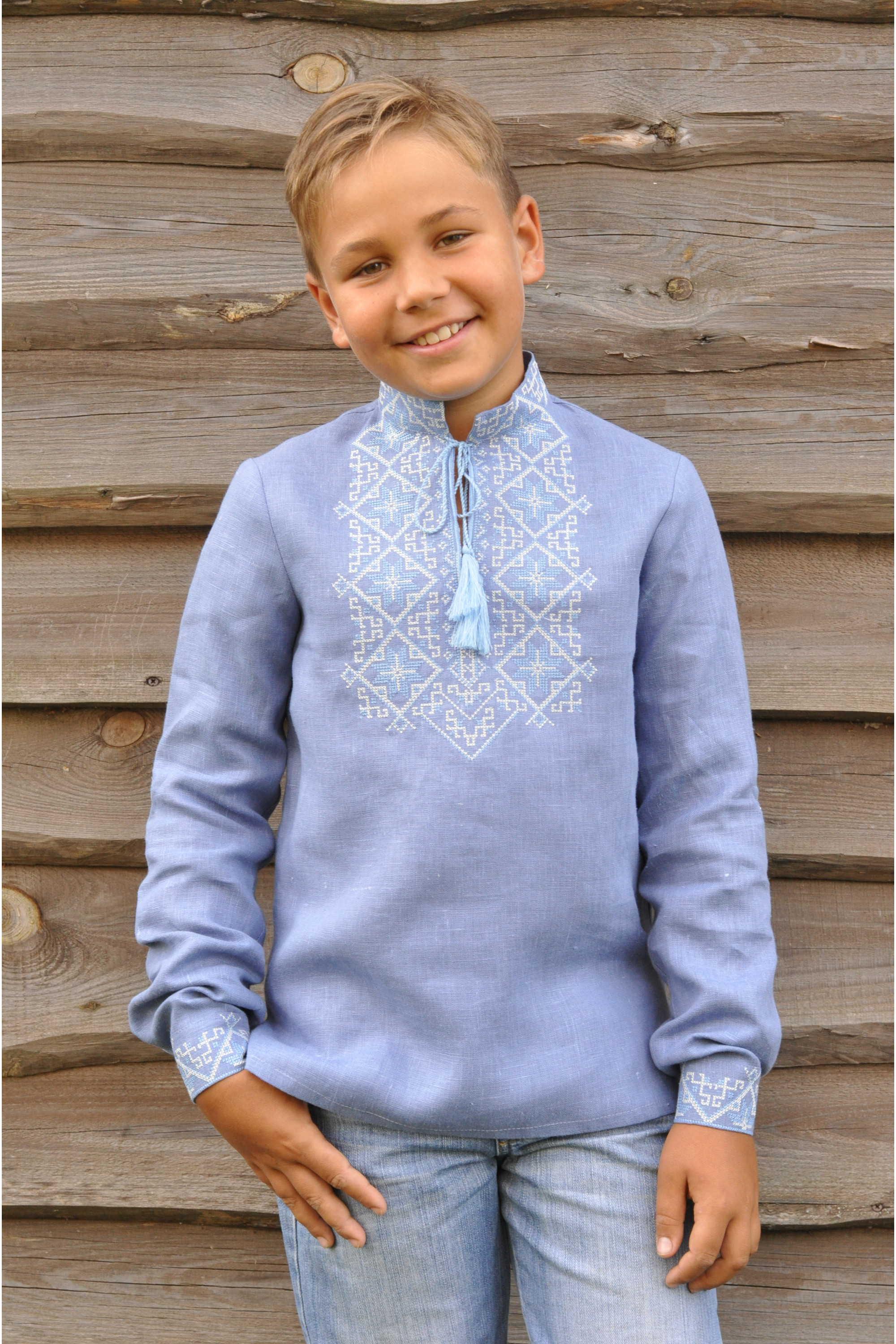 Children's embroidery for a boy