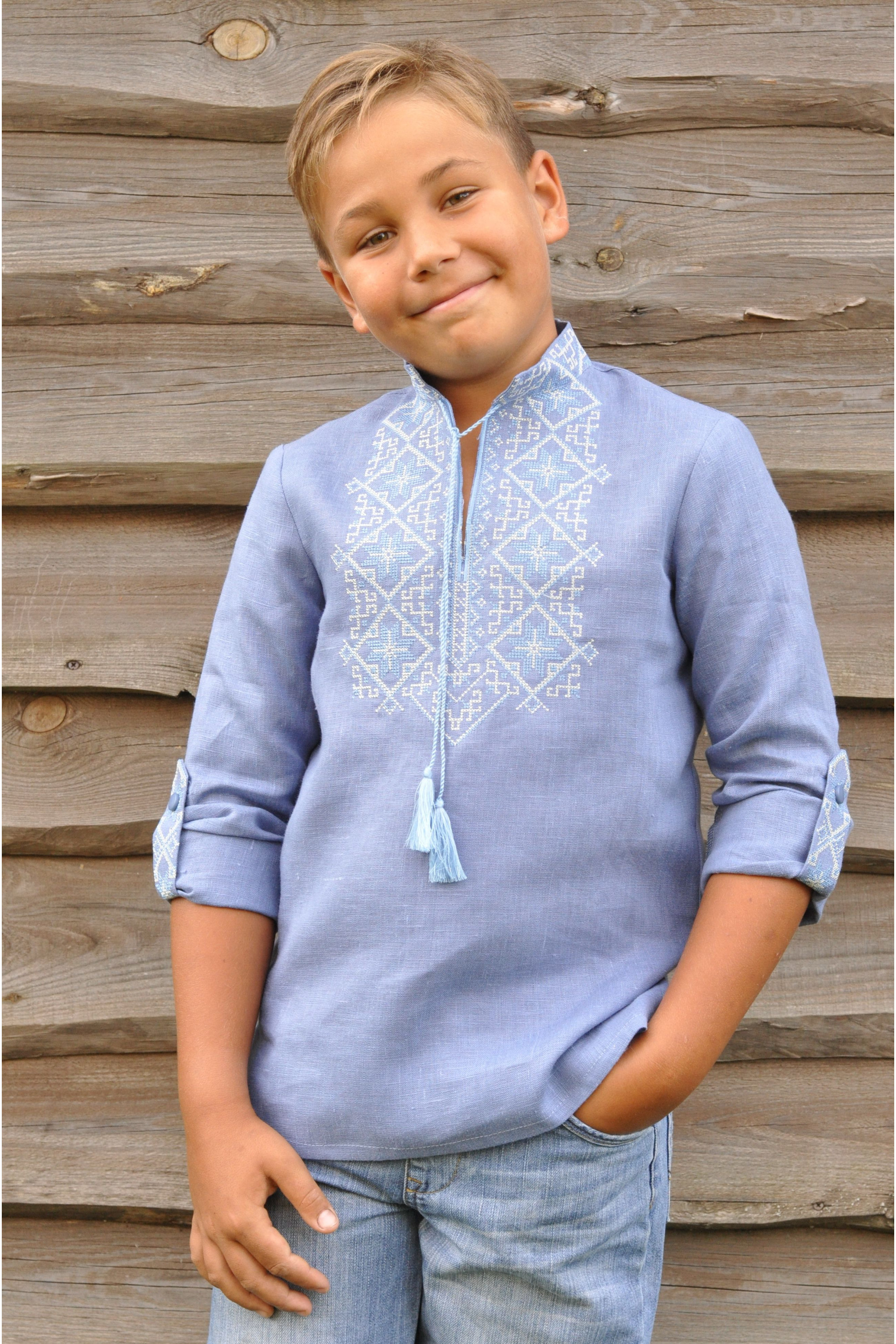 Children's embroidery for a boy