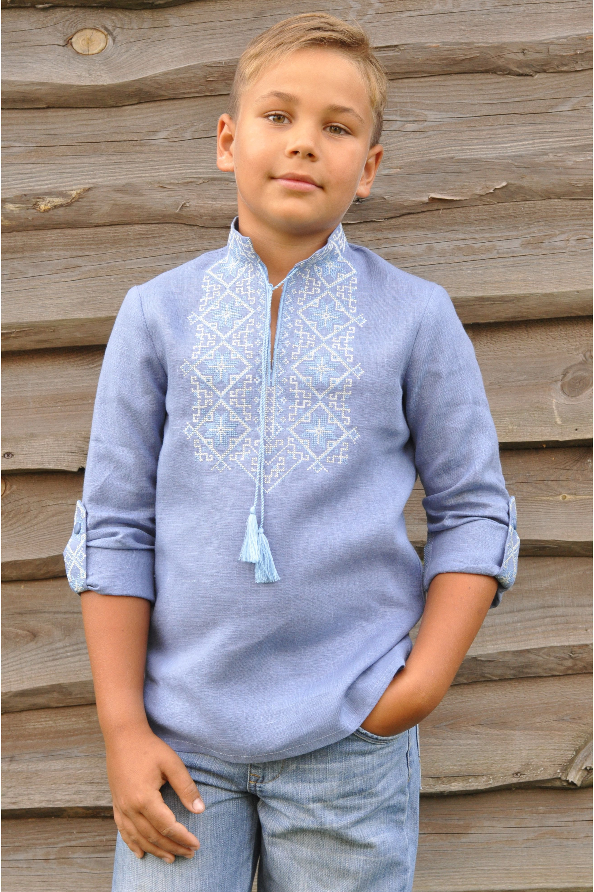 Children's embroidery for a boy