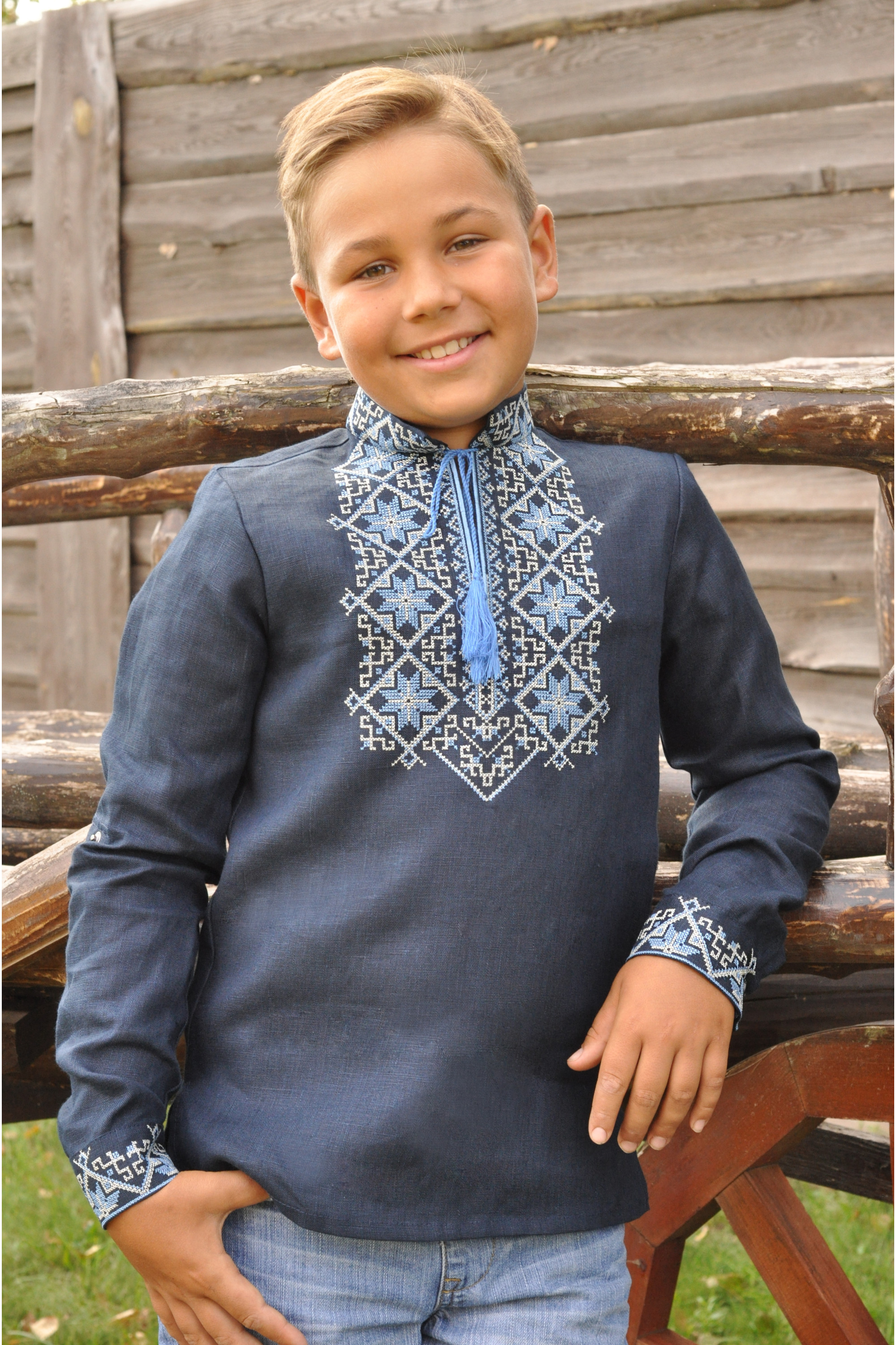 Children's embroidery for a boy