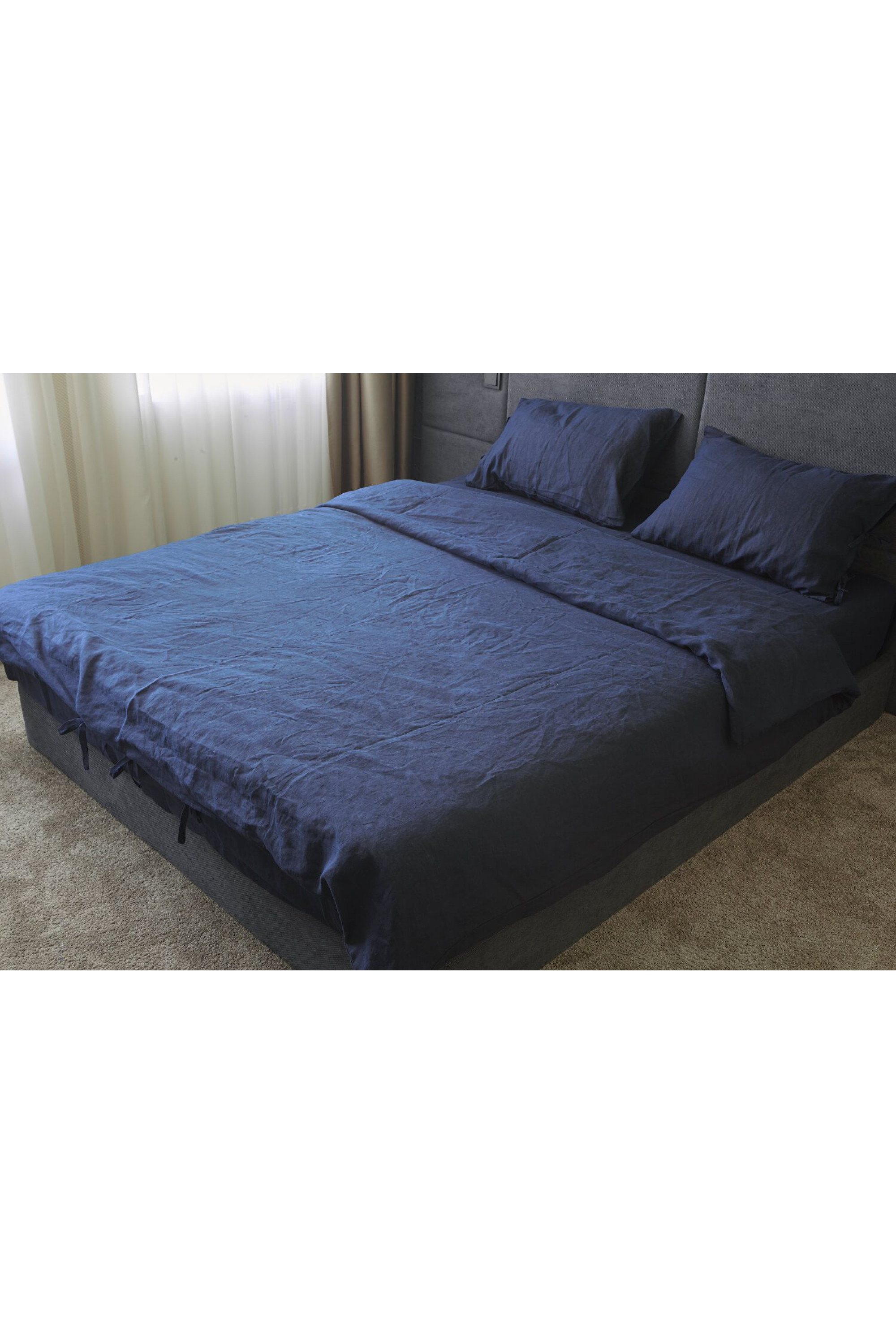 Deep blue linen Deep blue linen