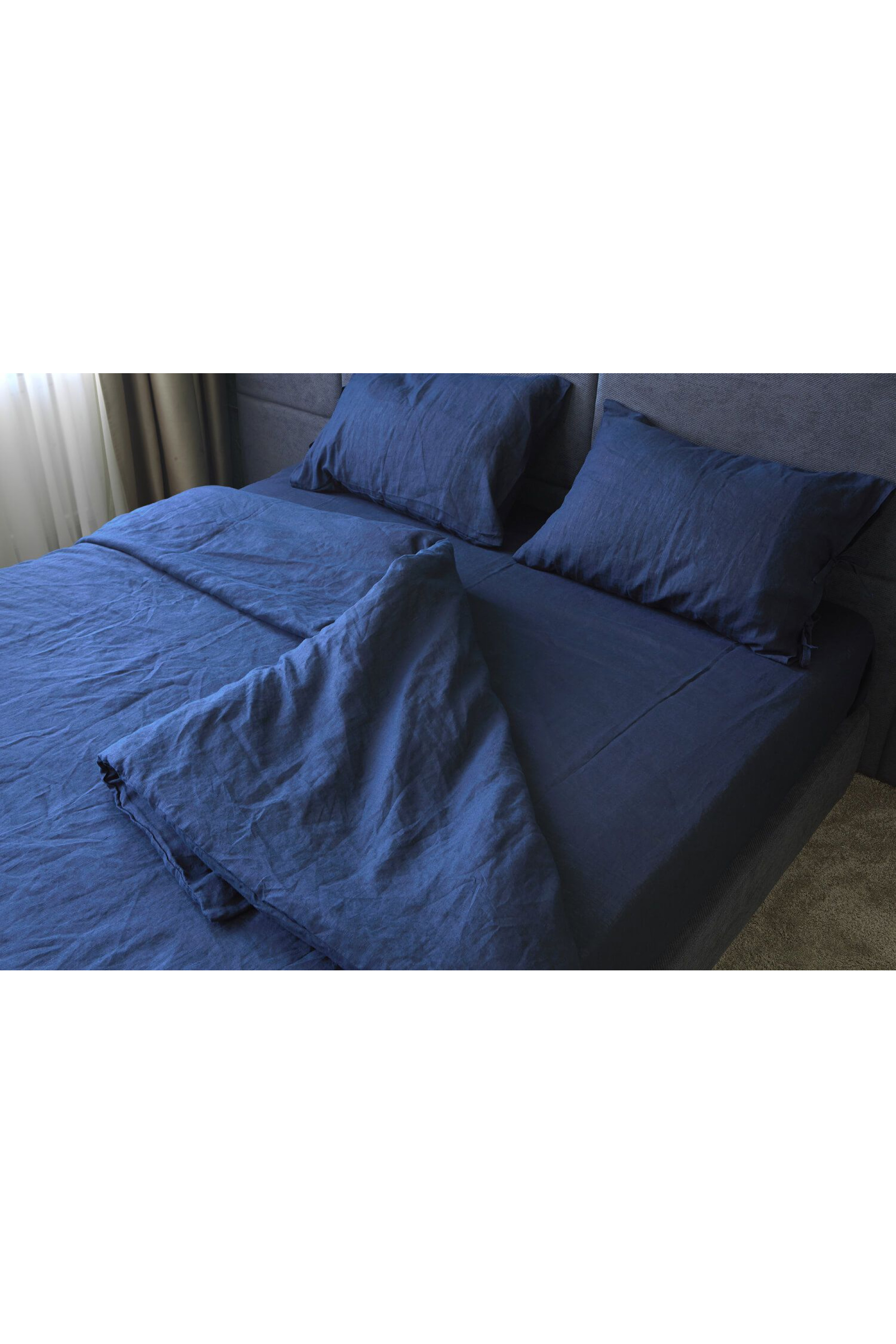 Deep blue linen Deep blue linen