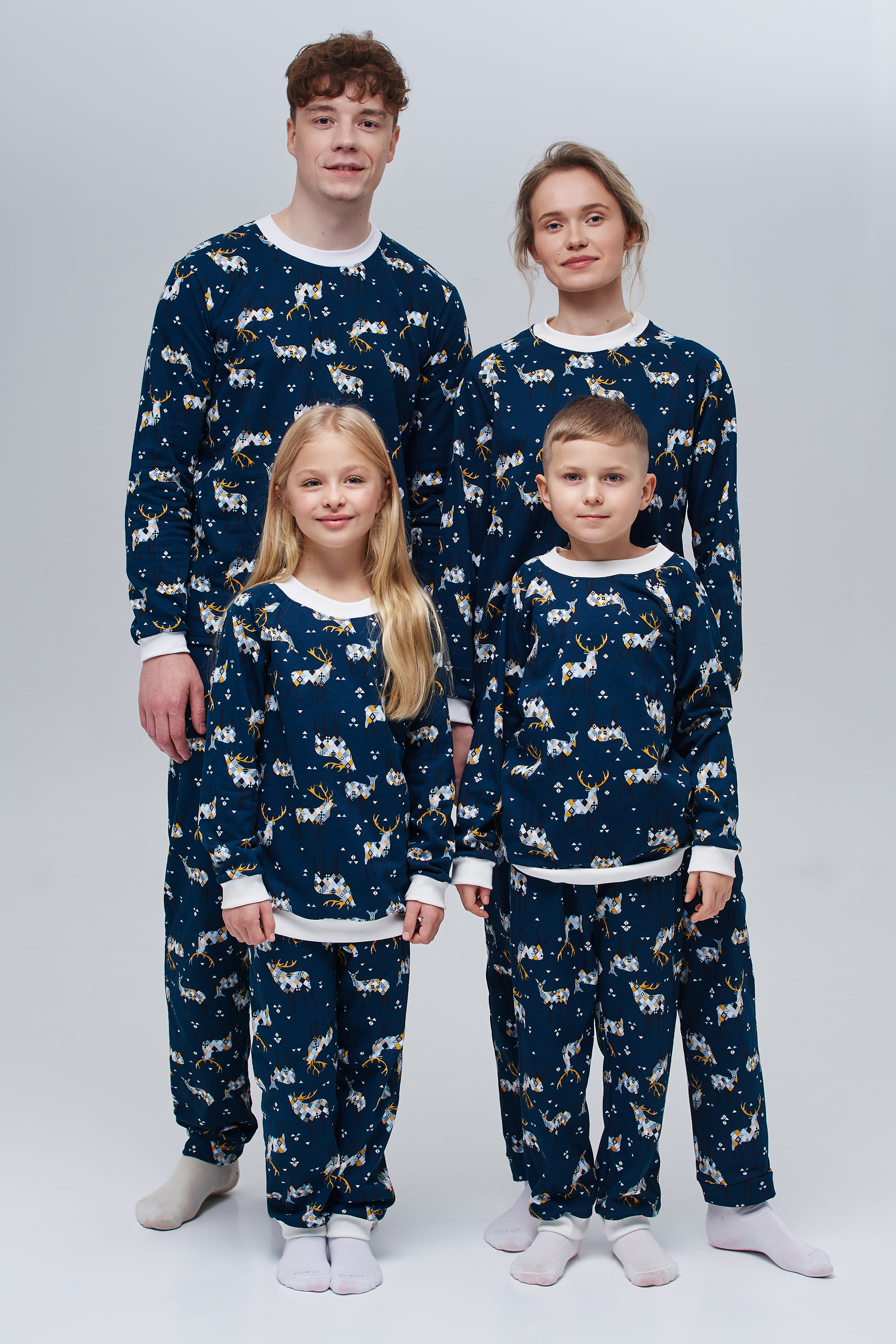 Women’s Christmas pajama set with reindeer | XS | 40-42