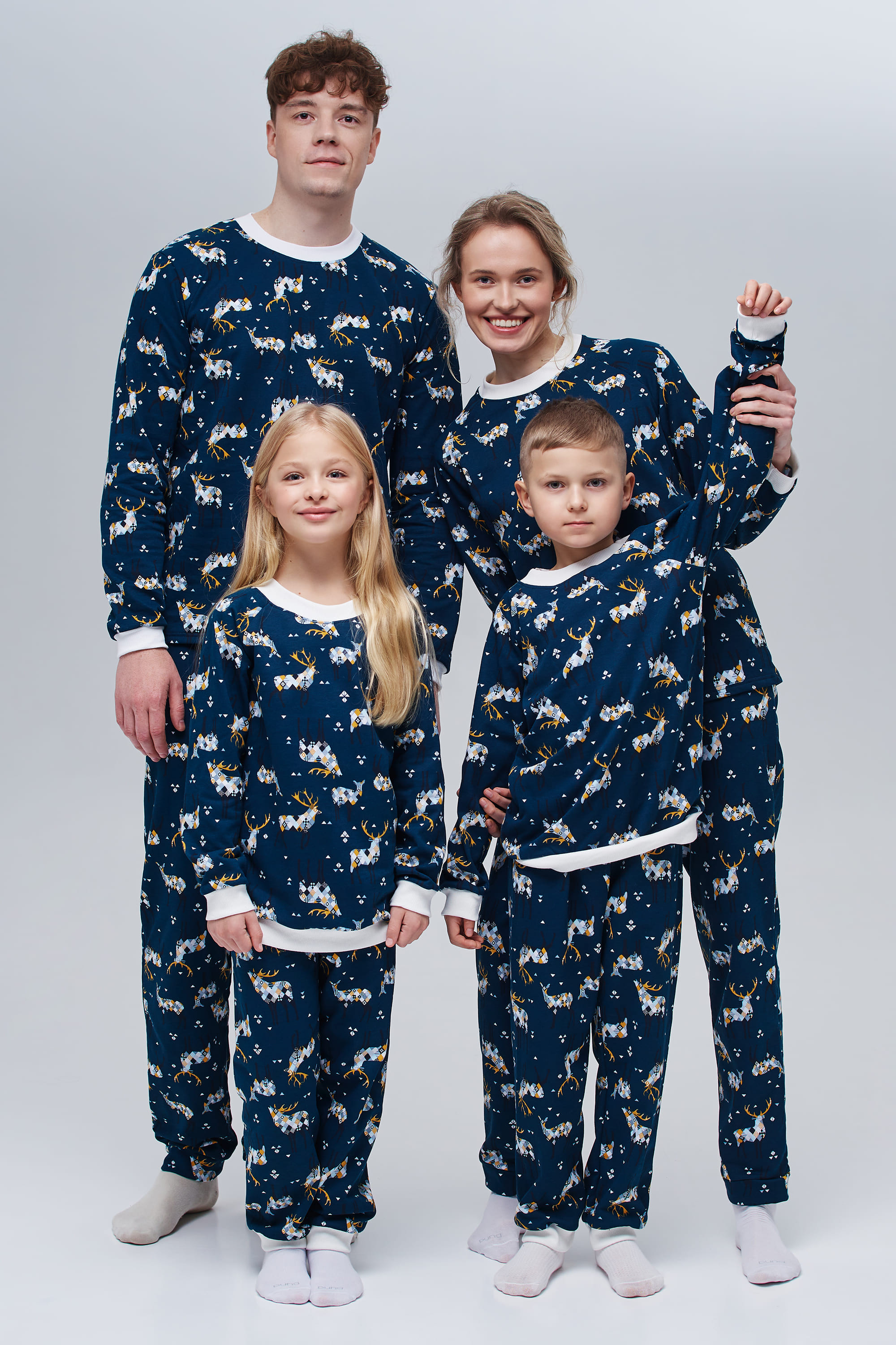 Women’s Christmas pajama set with reindeer | XS | 40-42