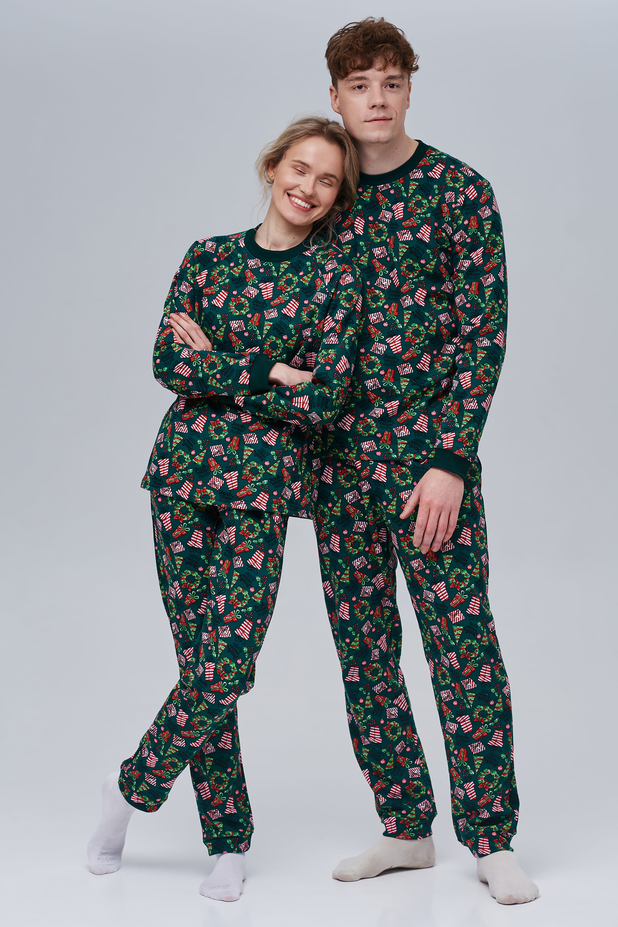Men’s green Christmas pajama | S