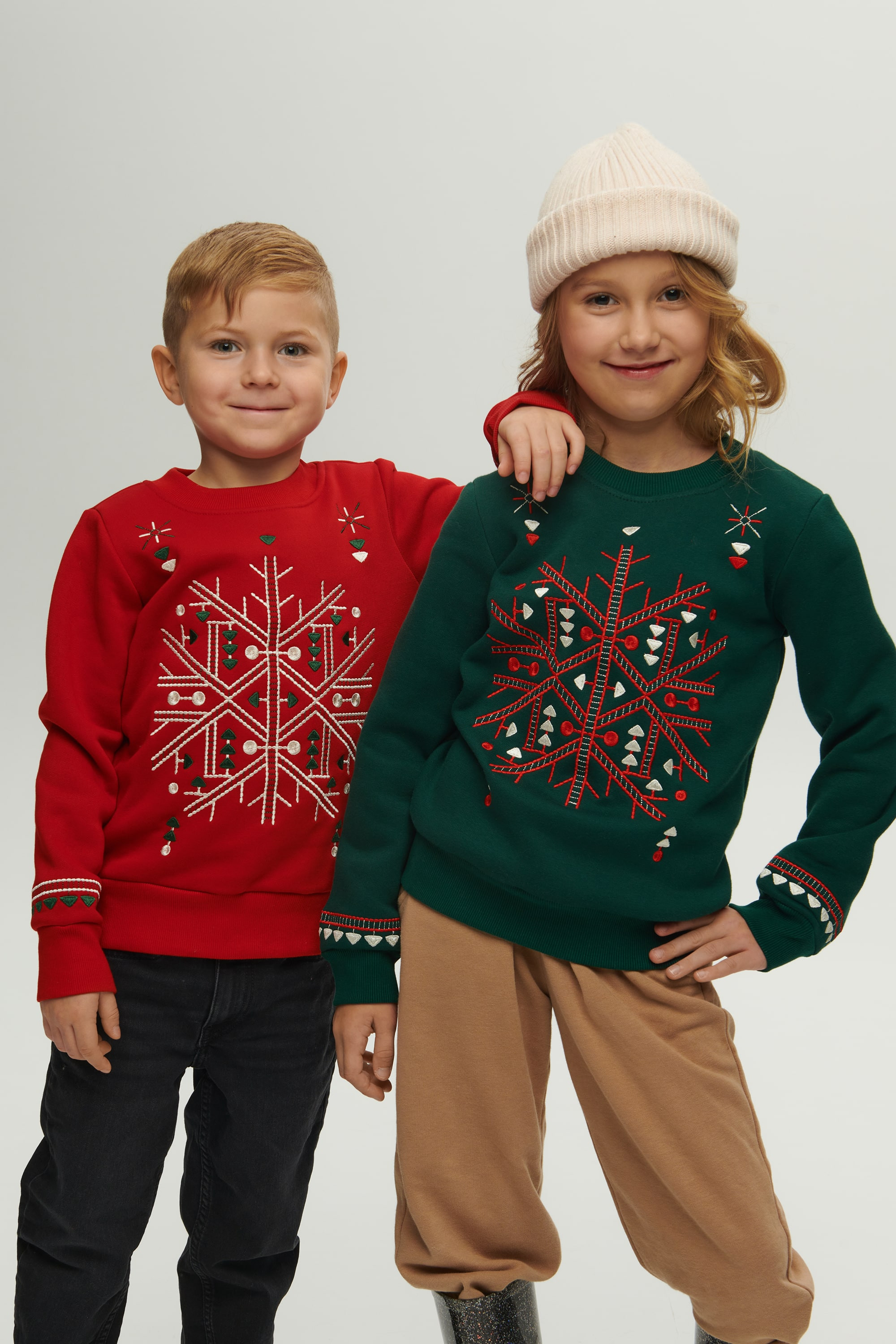 Christmas red sweatshirt for a girl