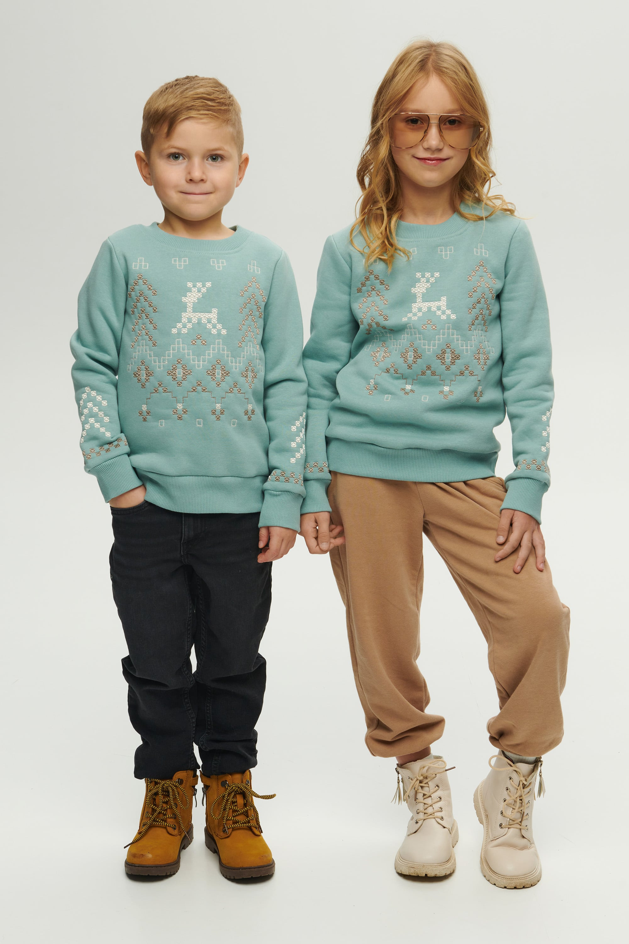 Christmas blue sweatshirt for a boy December | 80