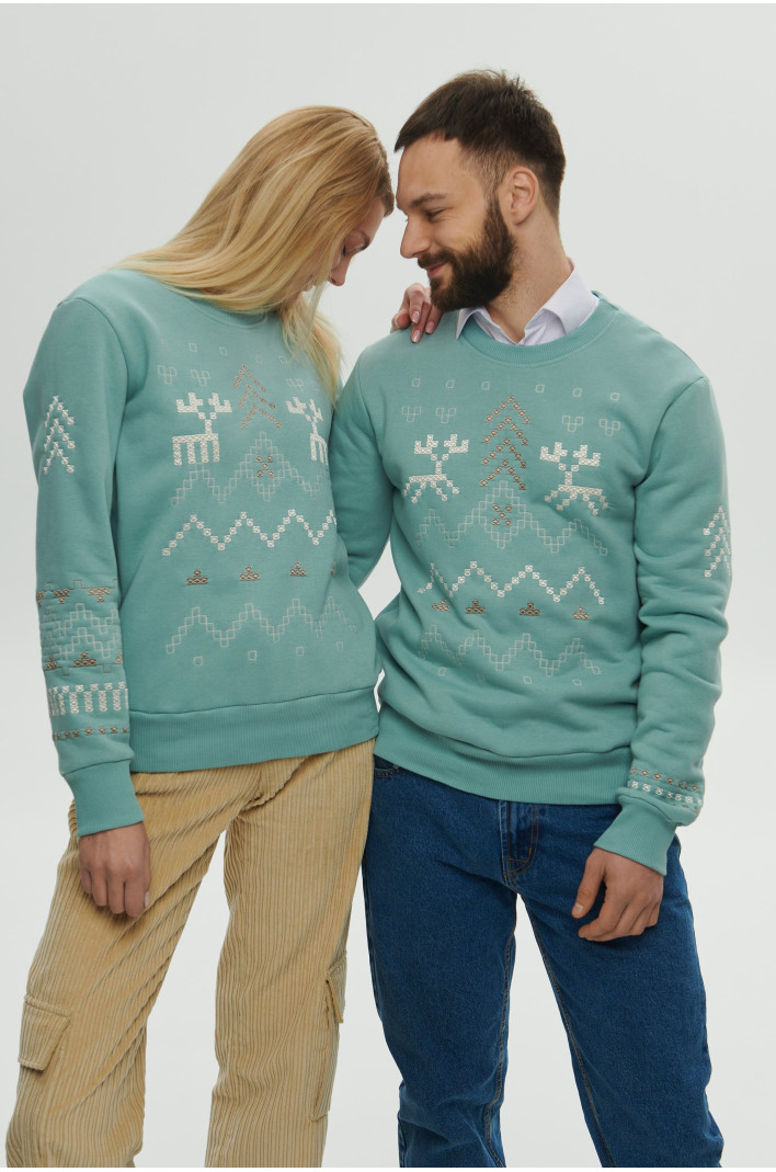 Christmas blue sweatshirts for two December