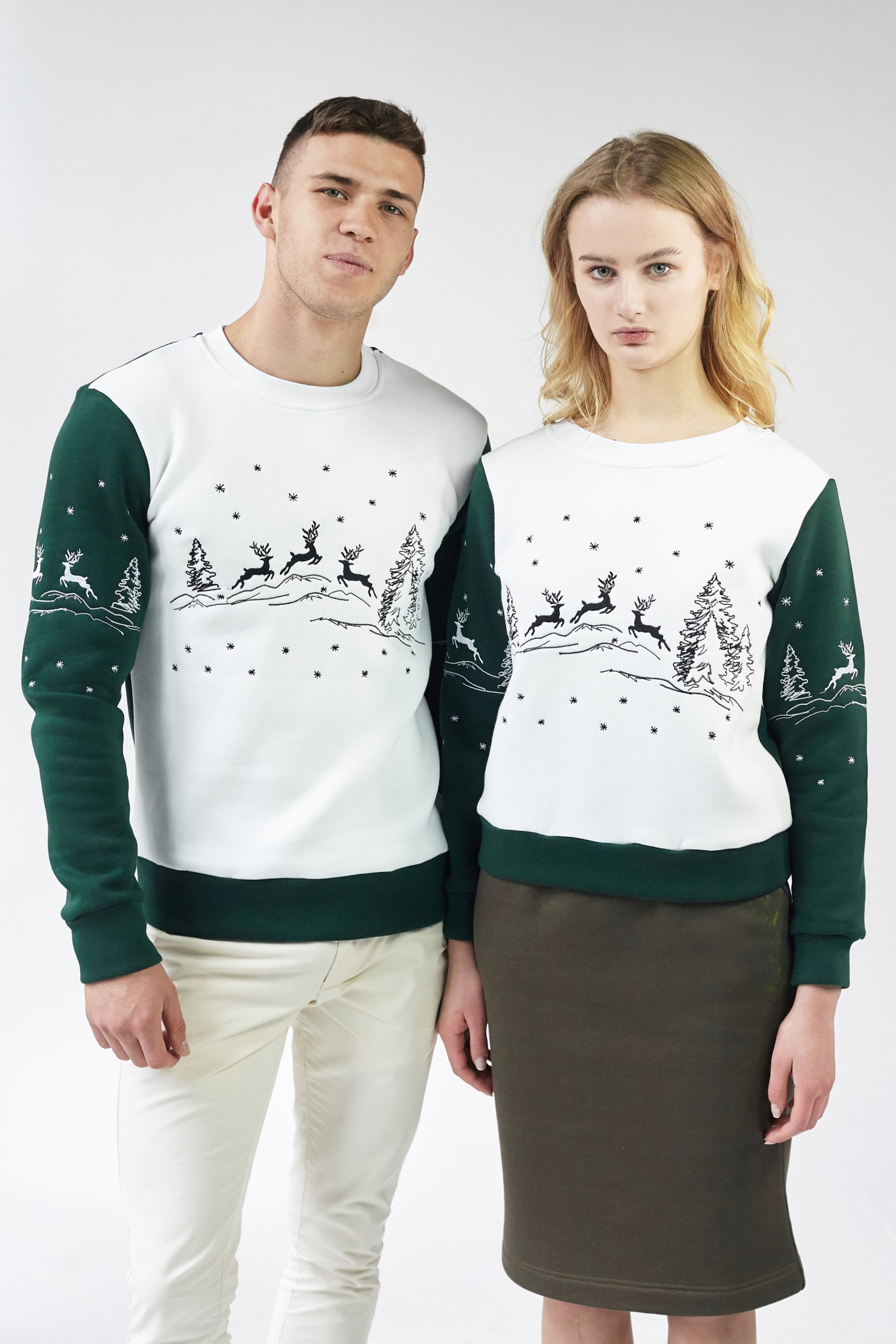 New Year's sweatshirts for a double