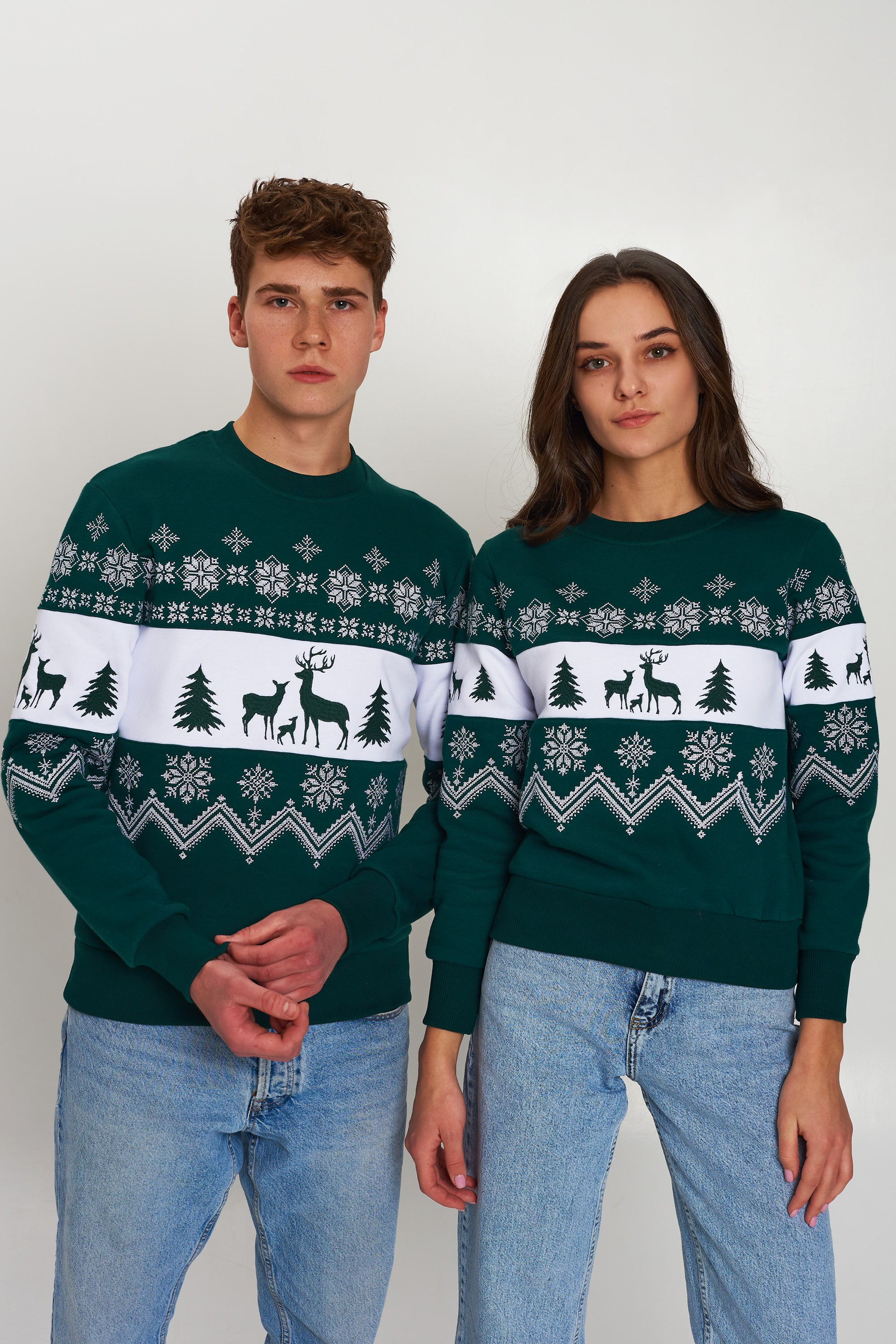 New Year's sweaters for two