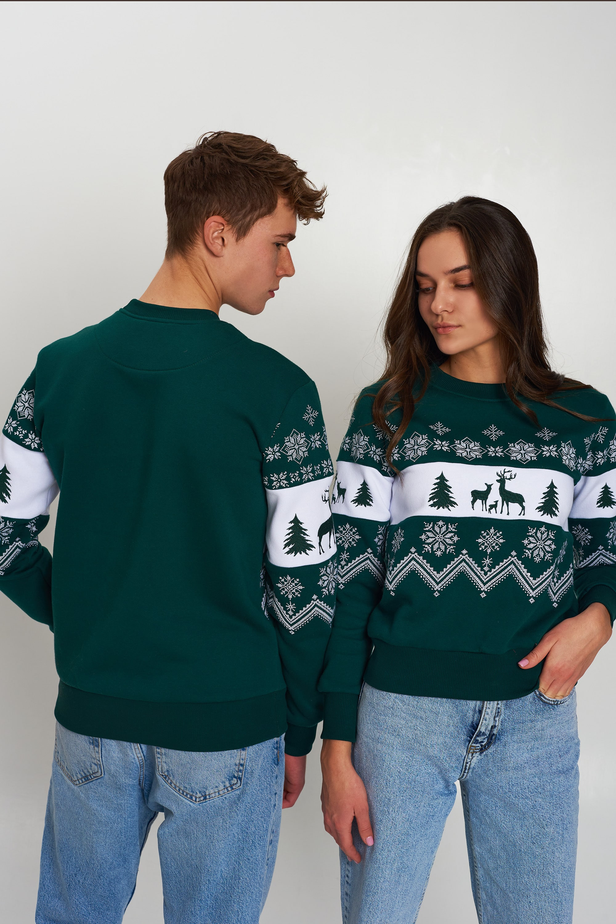 New Year's sweaters for two