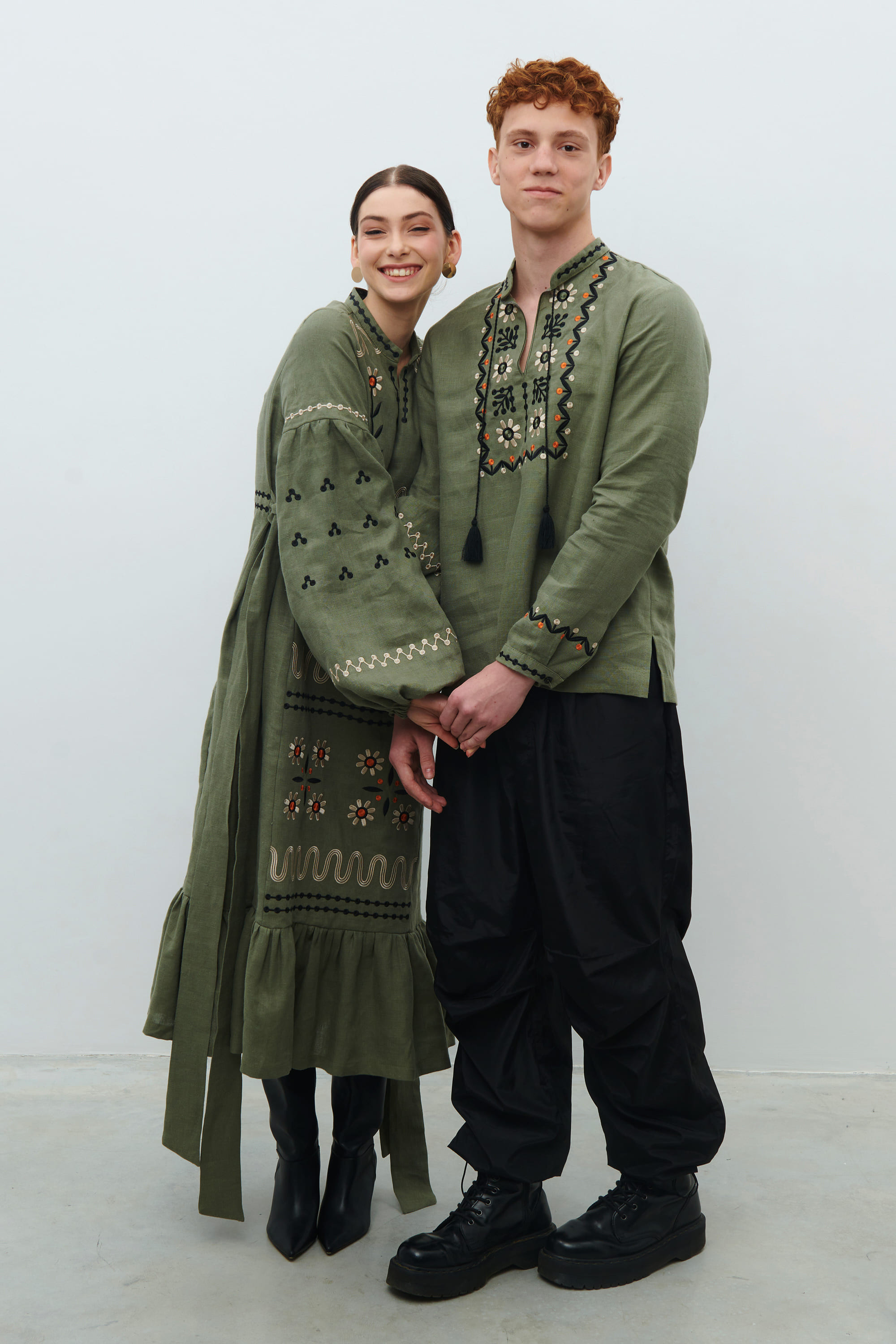Men's embroidered jacket and embroidered women's dress Rozkvit