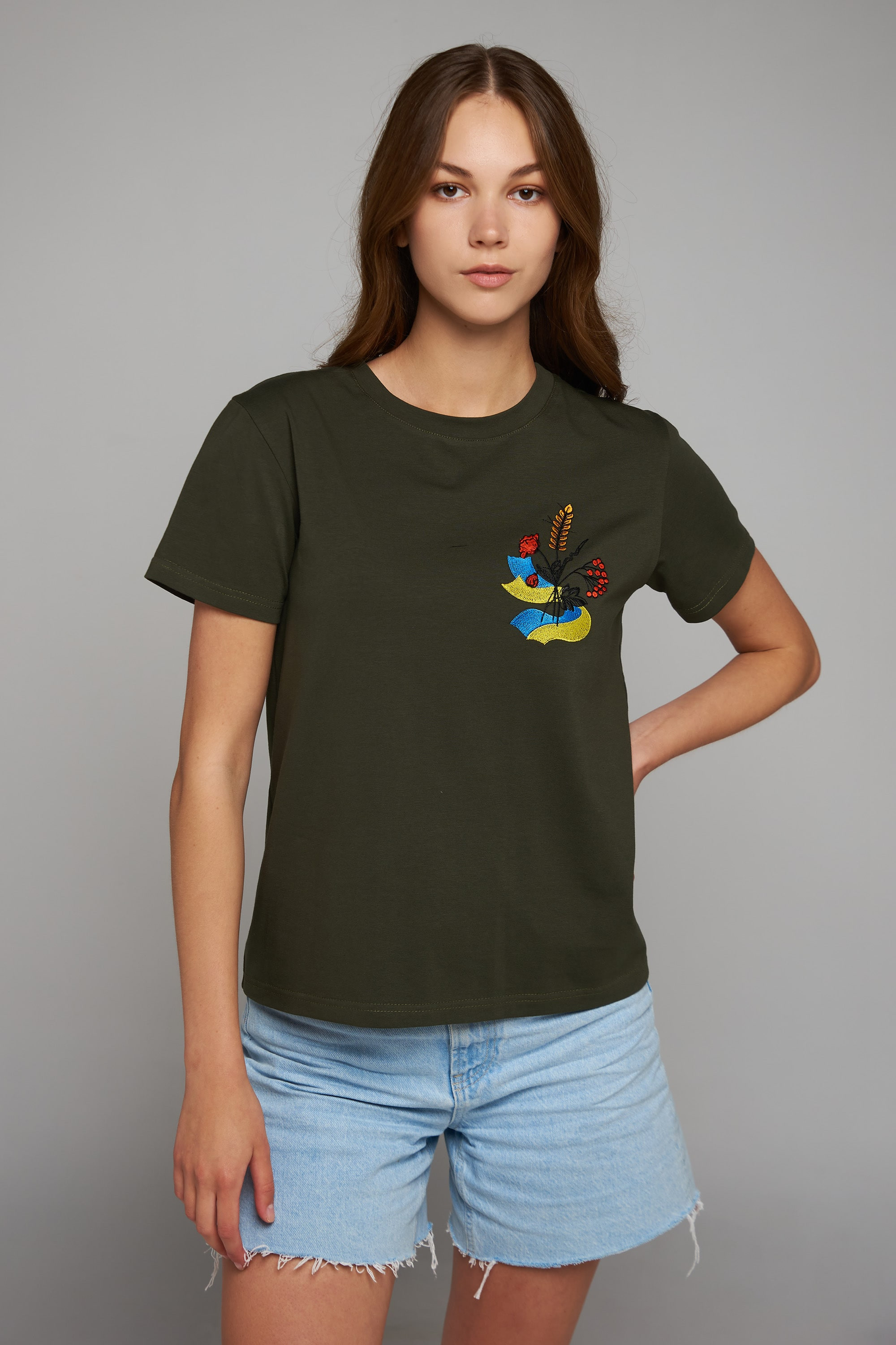 Women's Ukrainian T-shirt Ой у лузі червона калина